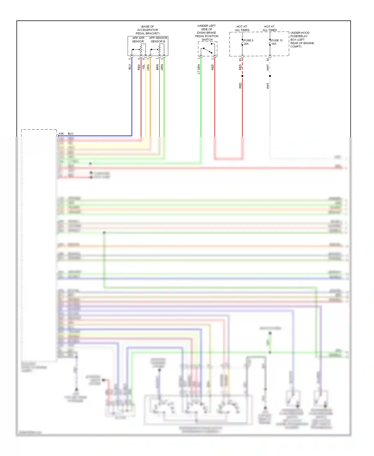 Wiring diagram app sensor for Honda Crosstour I facelift (2012-2015) (1 of 5)