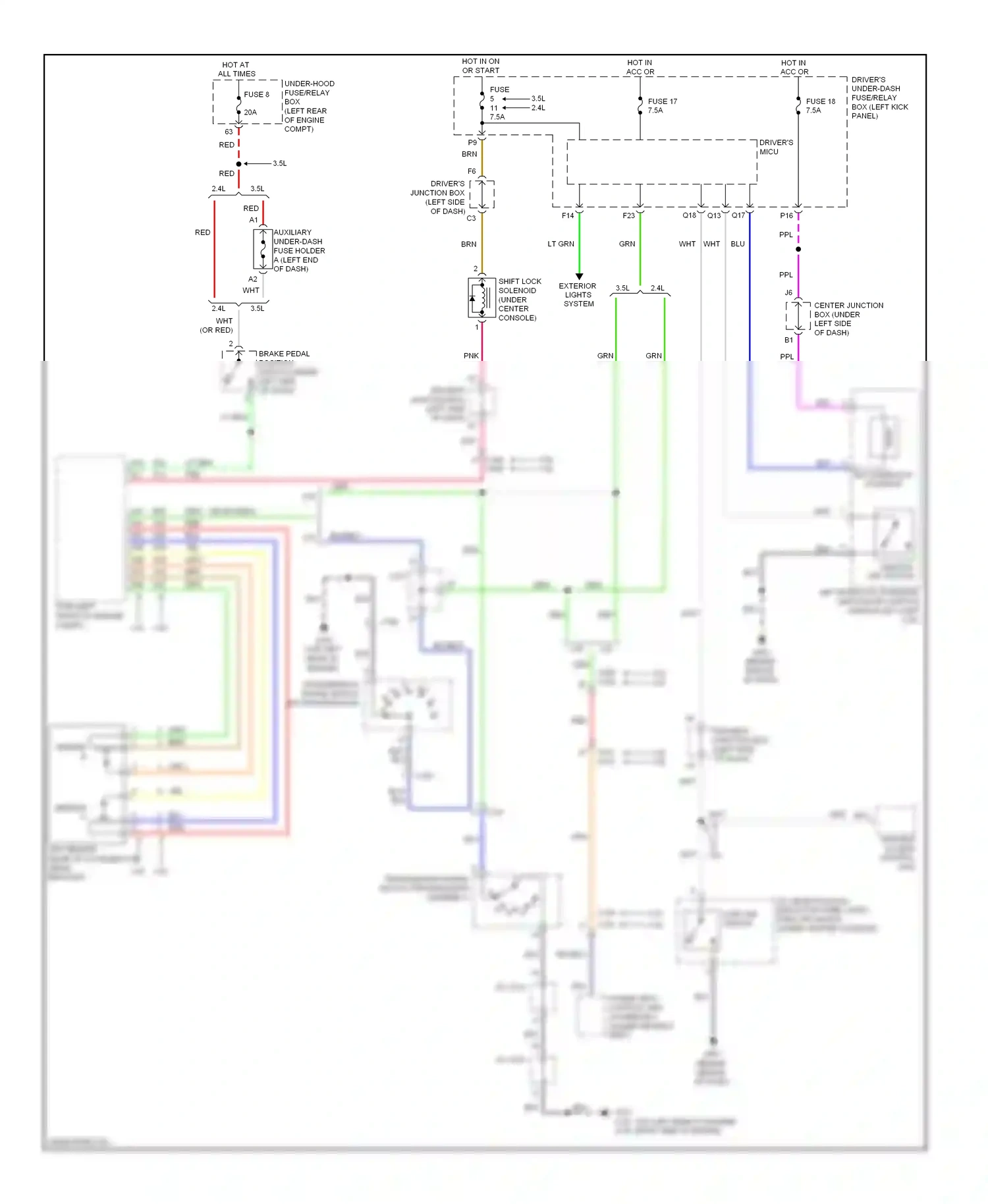 Wiring diagram blu for Honda Crosstour I facelift (2012-2015) (100 of 118)