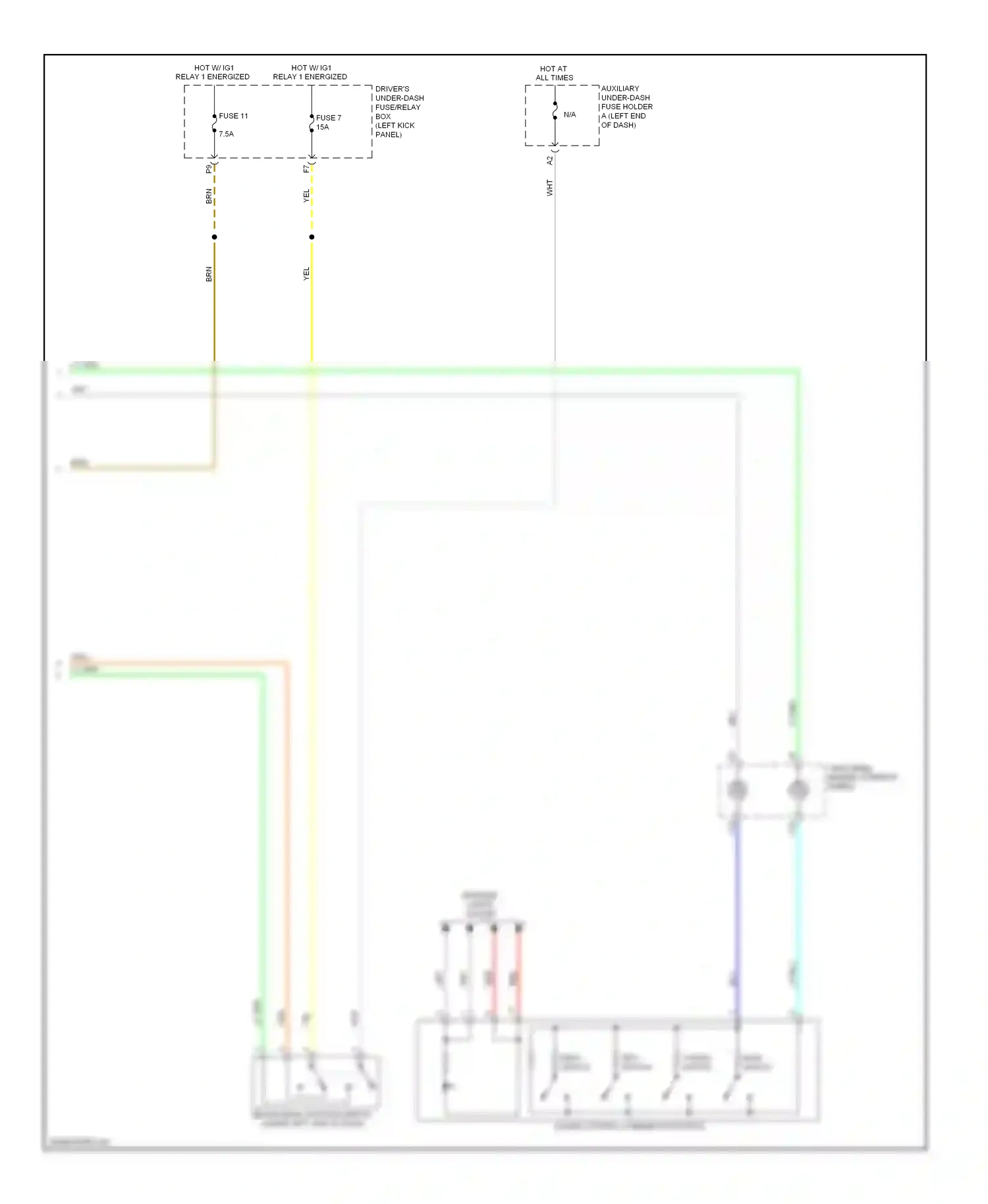 Wiring diagram cancel switch for Honda Crosstour I facelift (2012-2015) (2 of 2)