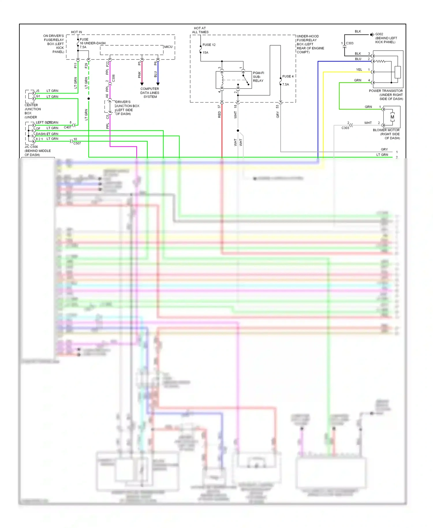 Wiring diagram computer data lines system for Honda Crosstour I facelift (2012-2015) (1 of 82)