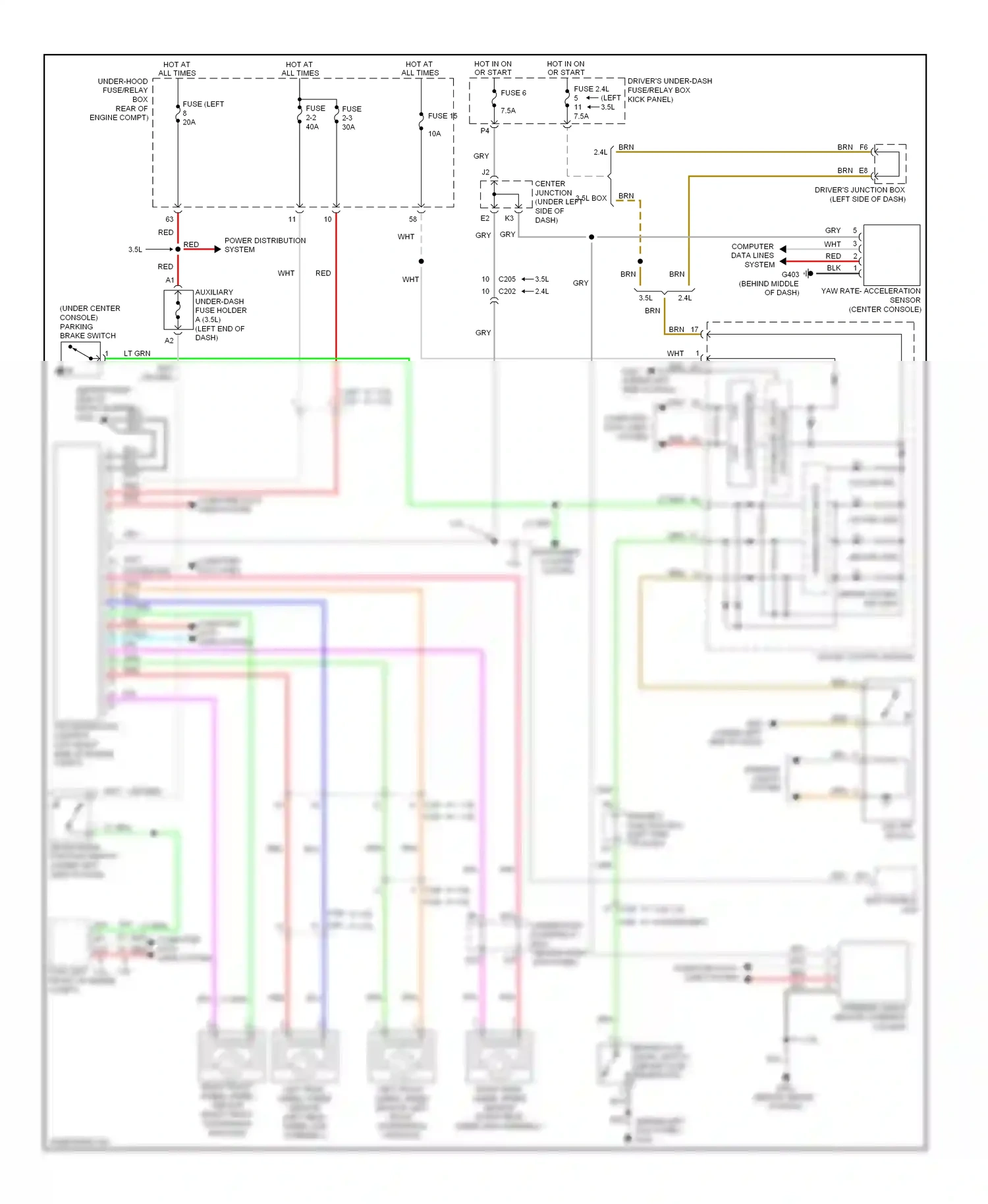 Wiring diagram computer data lines system for Honda Crosstour I facelift (2012-2015) (5 of 82)