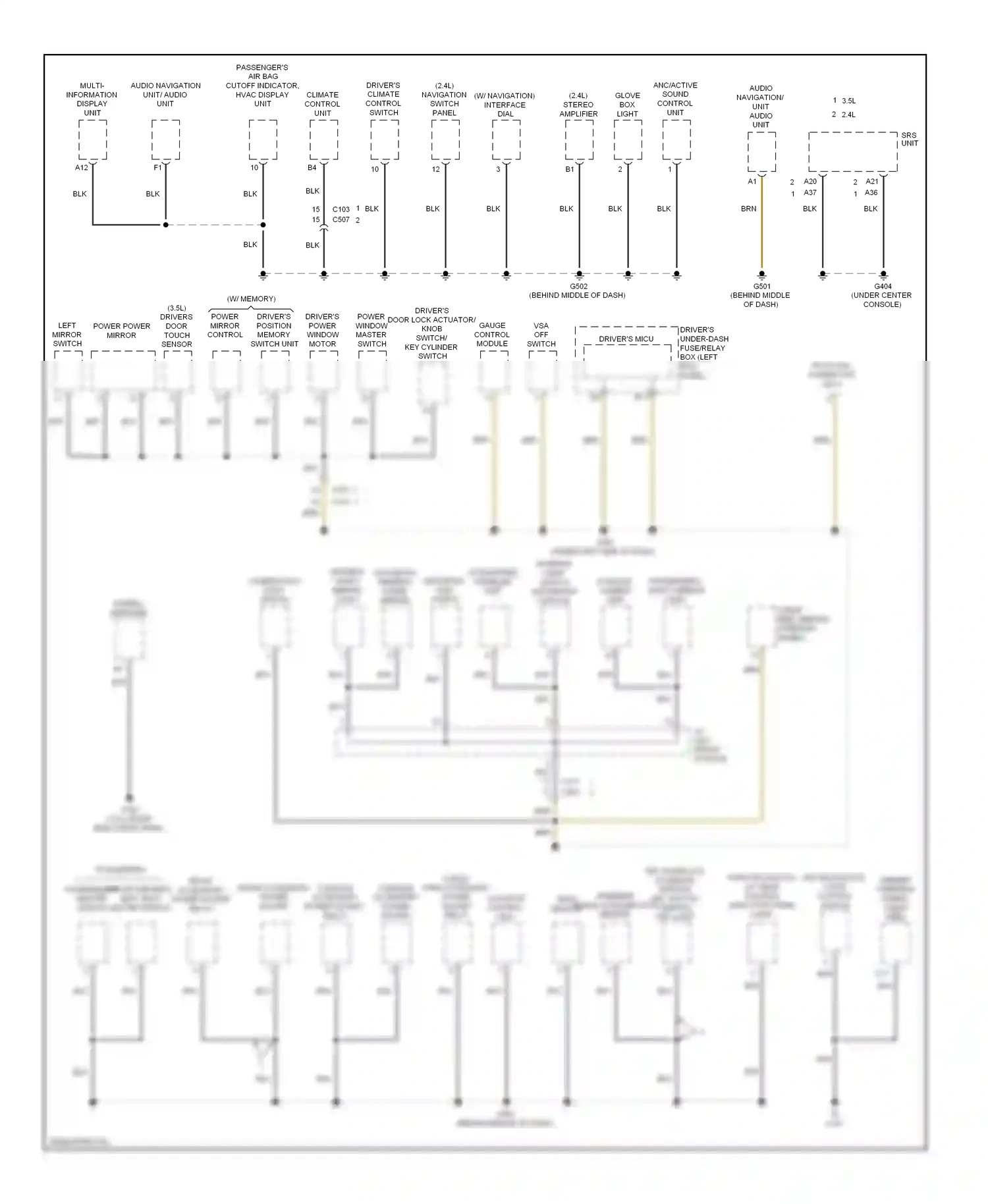 Wiring diagram console accessory power socket for Honda Crosstour I facelift (2012-2015) (3 of 3)