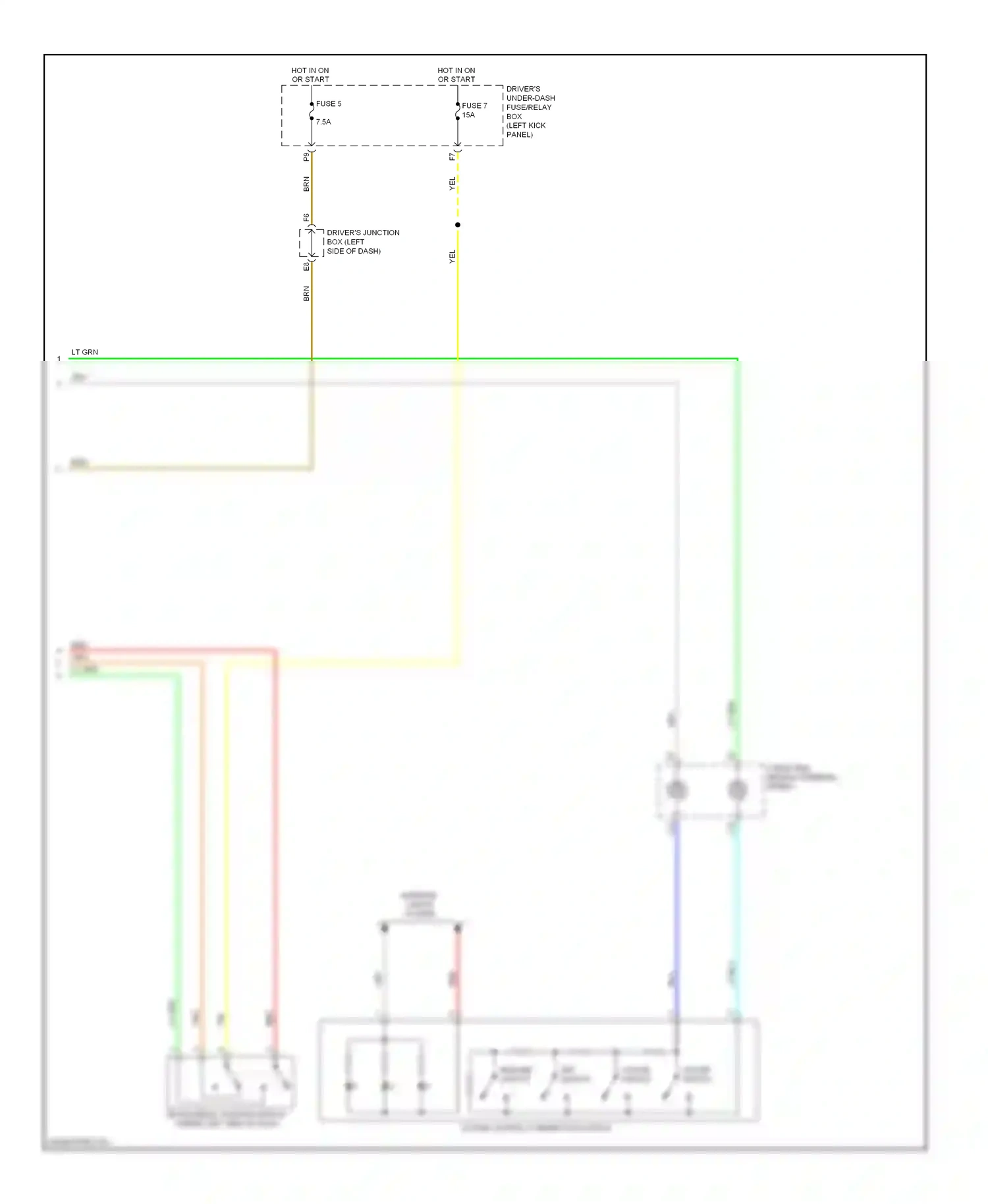 Wiring diagram cruise control combination switch for Honda Crosstour I facelift (2012-2015) (1 of 3)