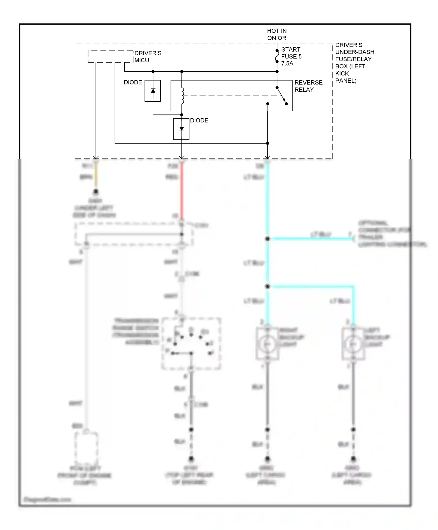 Wiring diagram diode d for Honda Crosstour I facelift (2012-2015) (1 of 8)