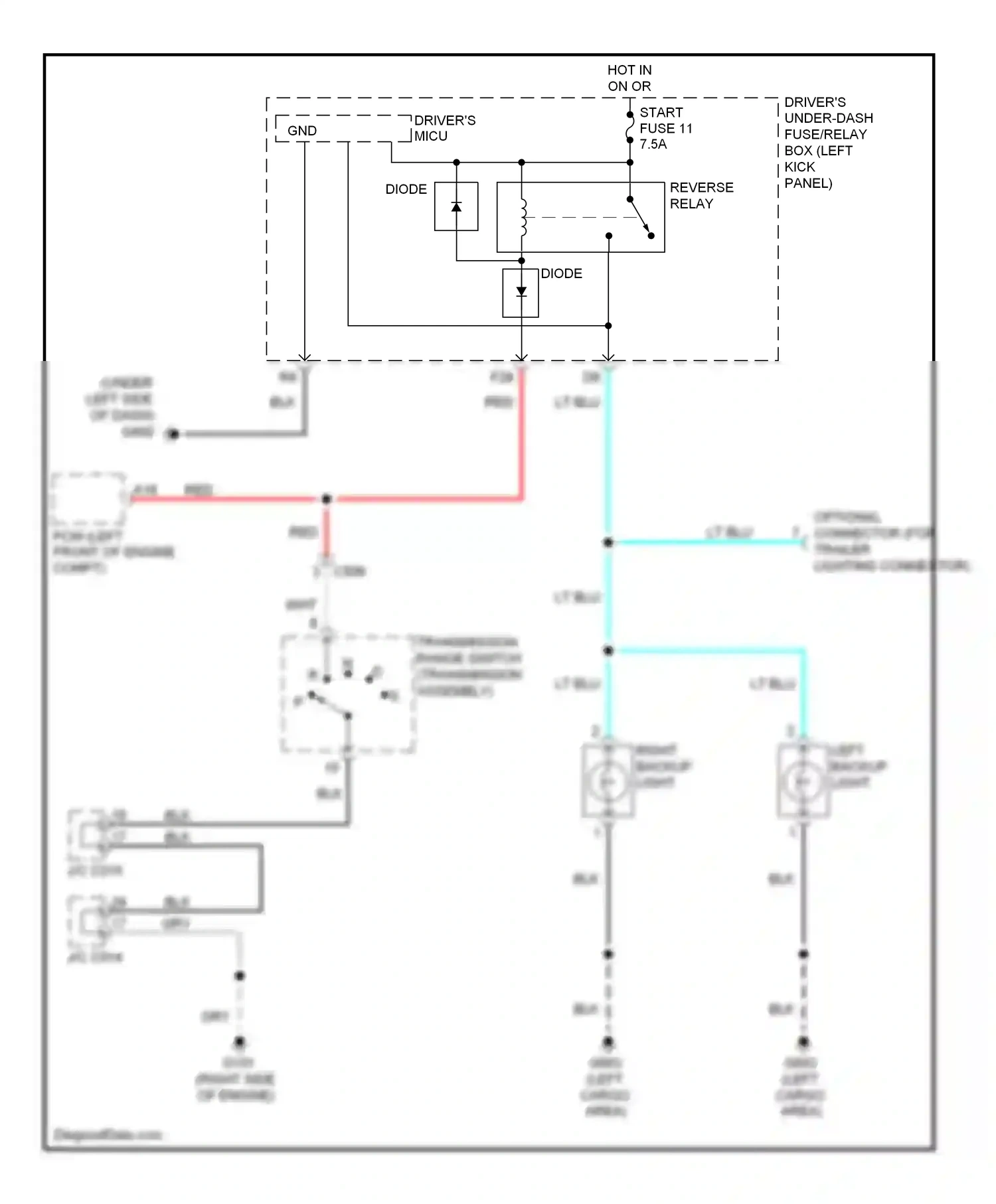 Wiring diagram diode d for Honda Crosstour I facelift (2012-2015) (5 of 8)