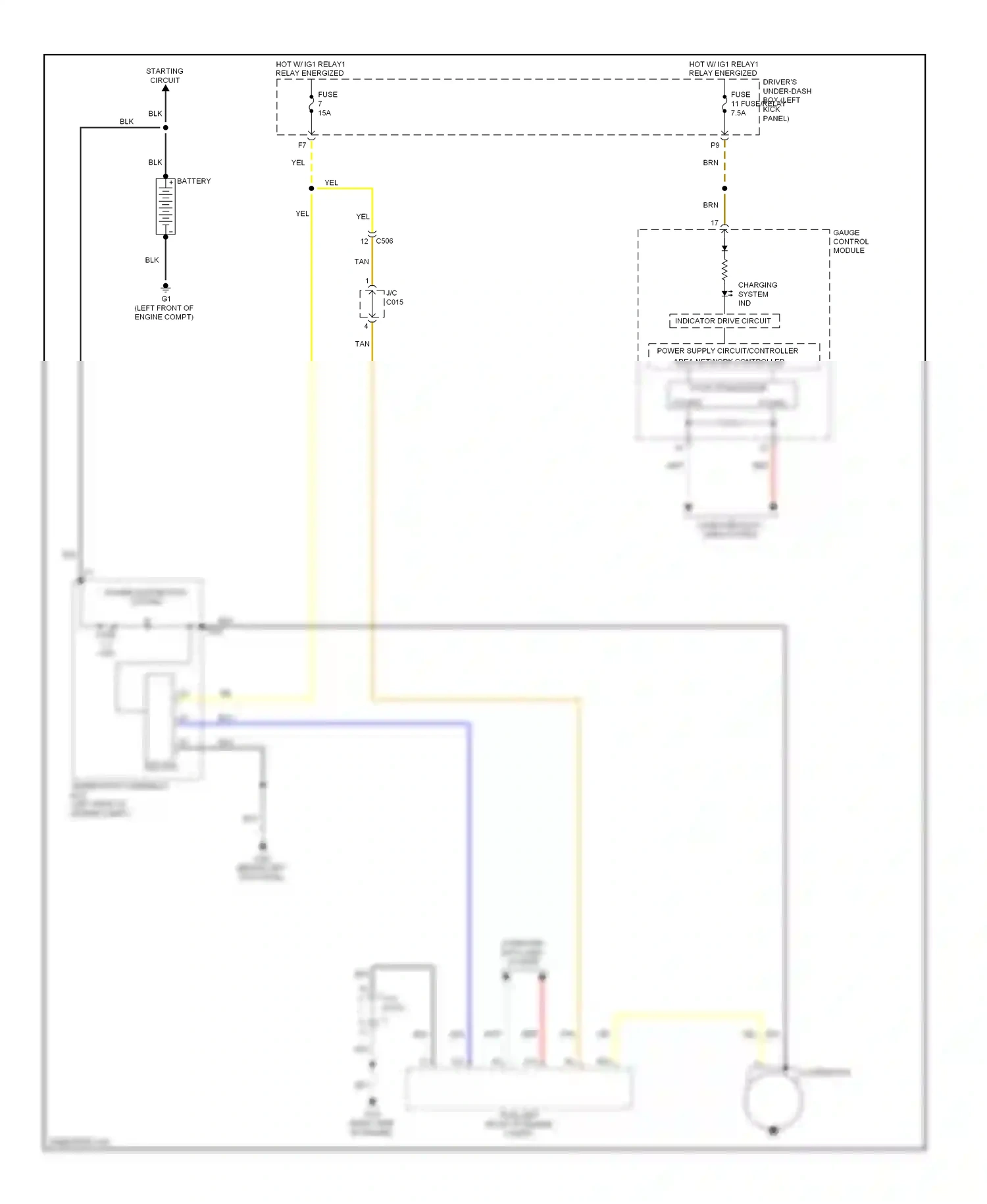 Wiring diagram driver's under-dash for Honda Crosstour I facelift (2012-2015) (5 of 6)