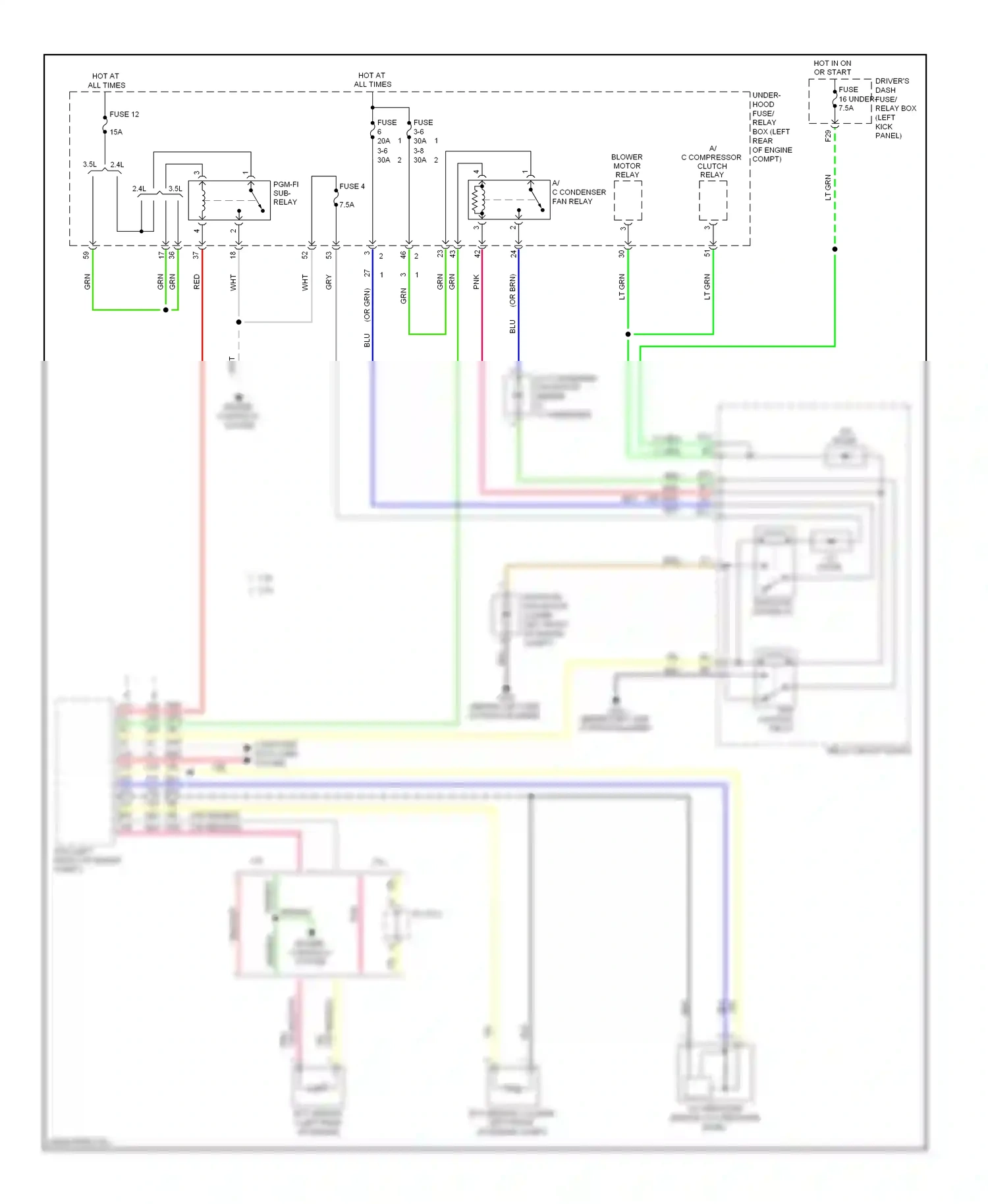 Wiring diagram ect sensor 2 for Honda Crosstour I facelift (2012-2015) (3 of 5)