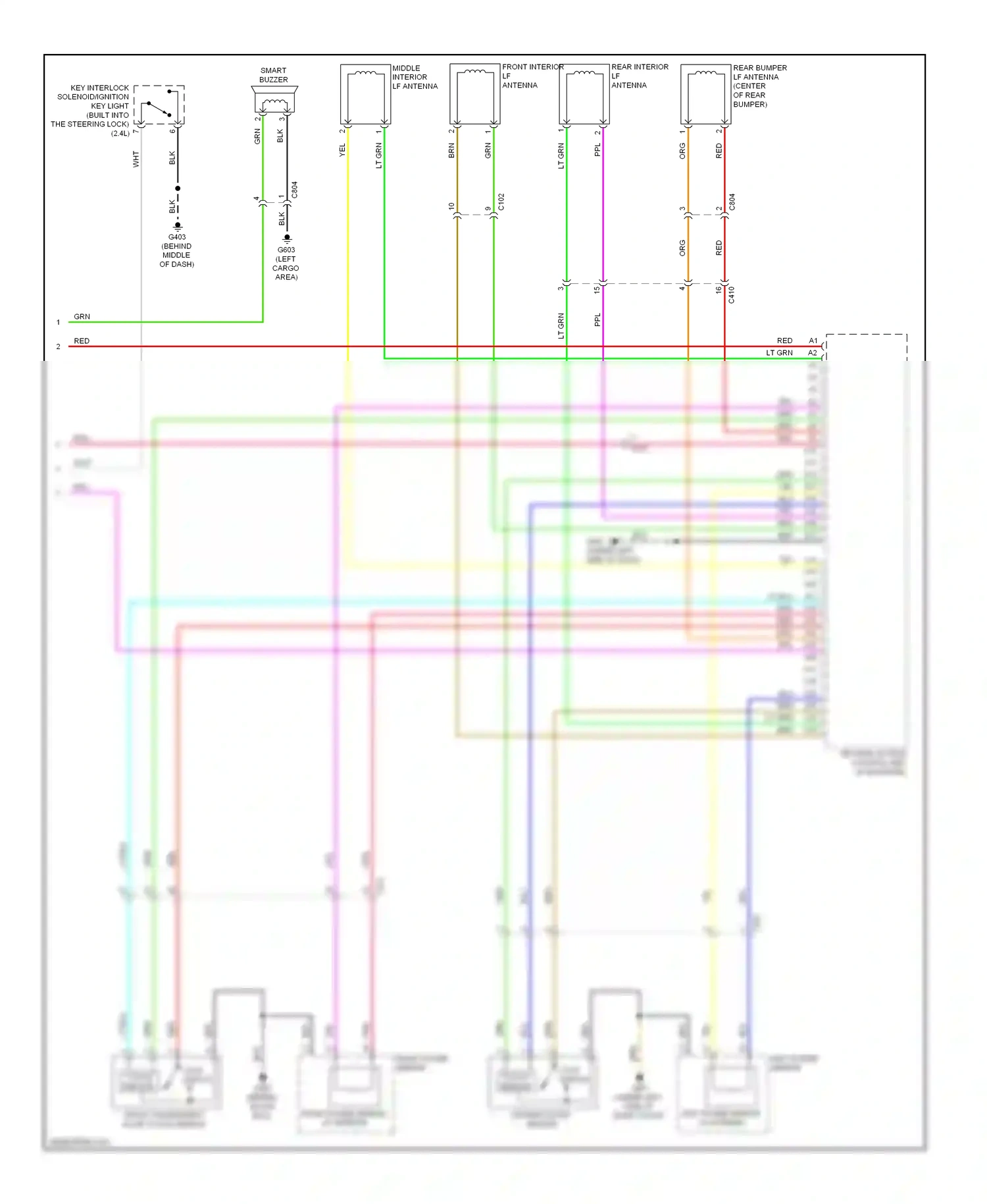 Wiring diagram front passenger's door touch sensor for Honda Crosstour I facelift (2012-2015) (1 of 3)