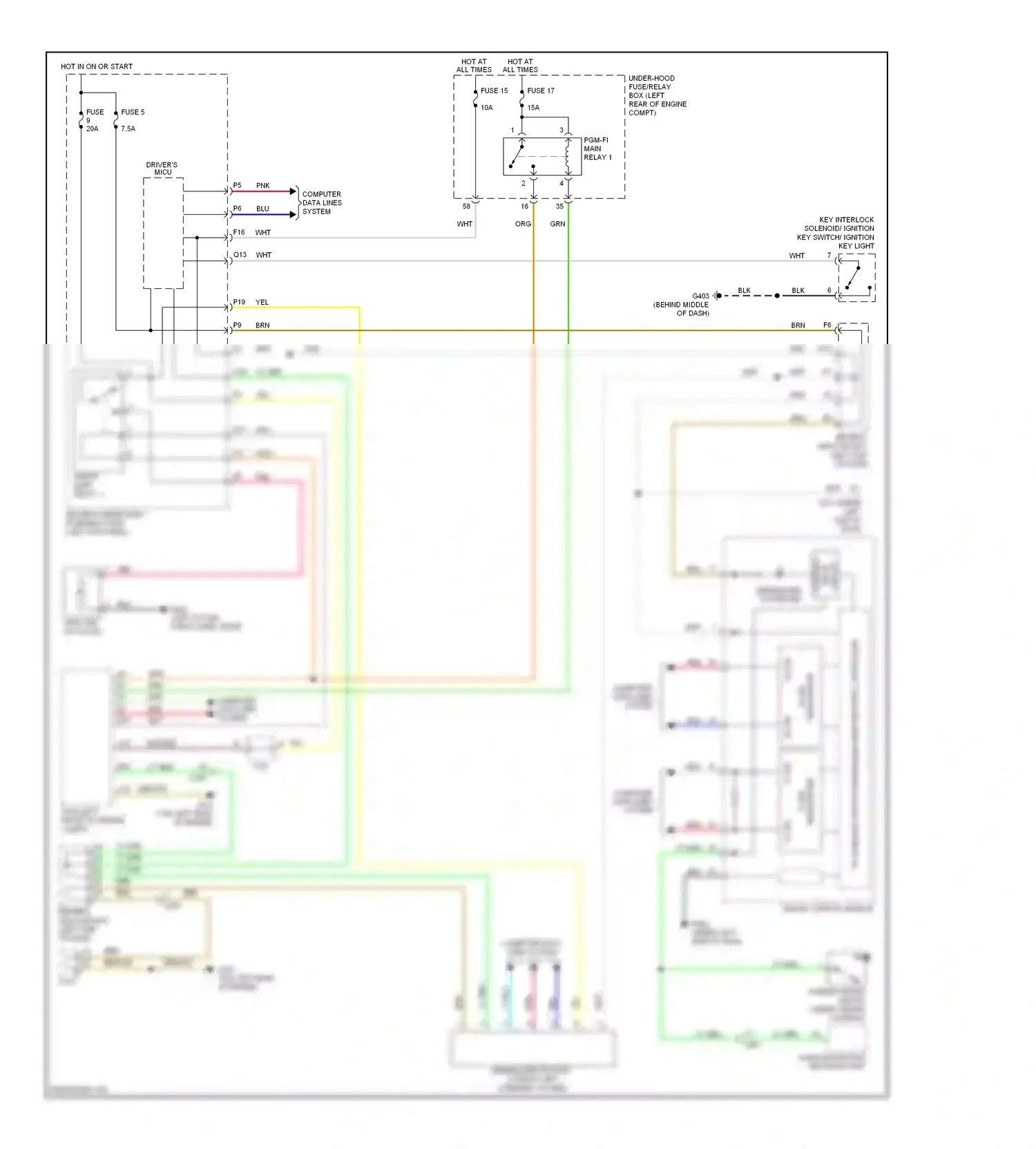Wiring diagram gauge control module for Honda Crosstour I facelift (2012-2015) (8 of 40)