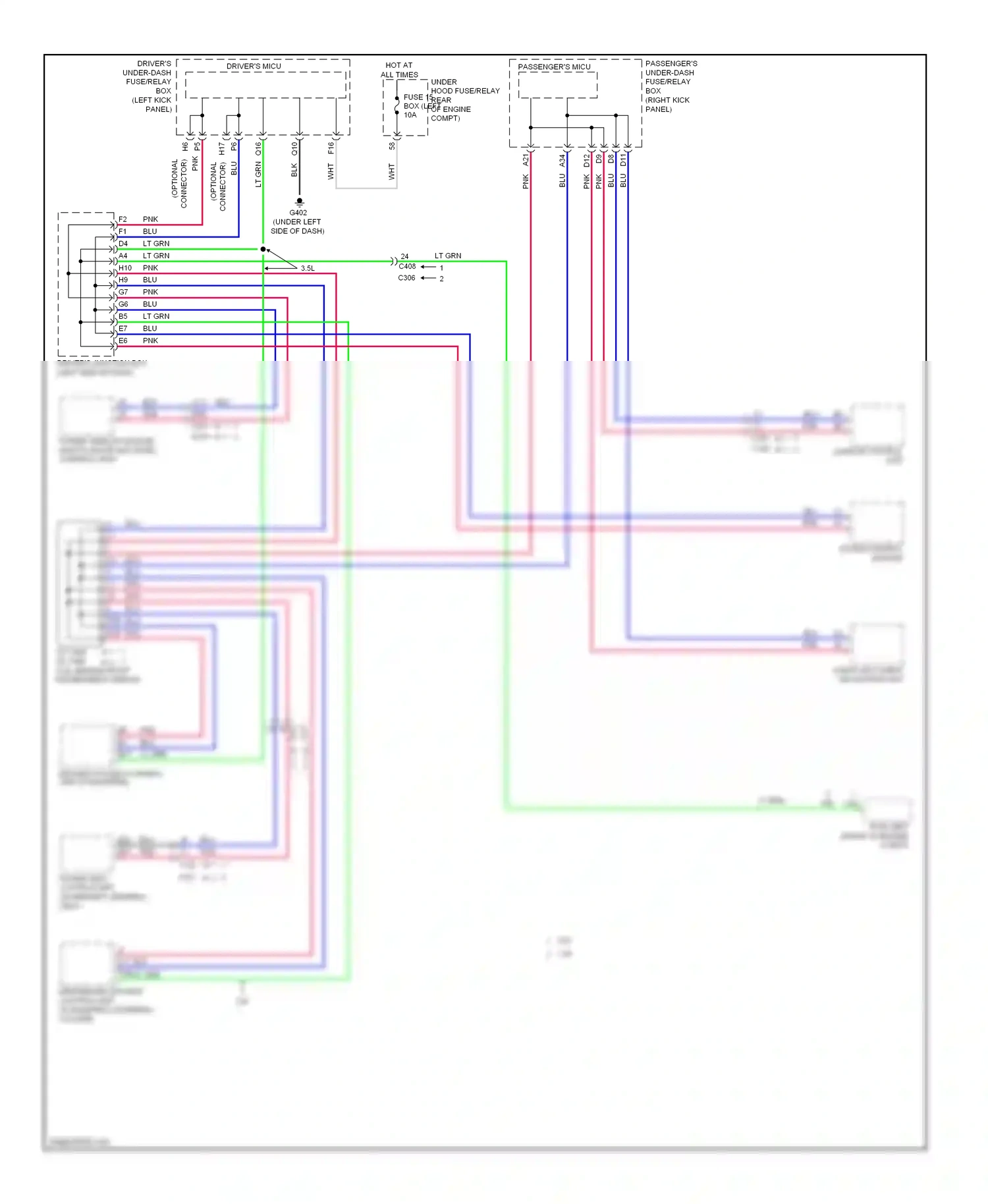 Wiring diagram gauge control module for Honda Crosstour I facelift (2012-2015) (4 of 40)