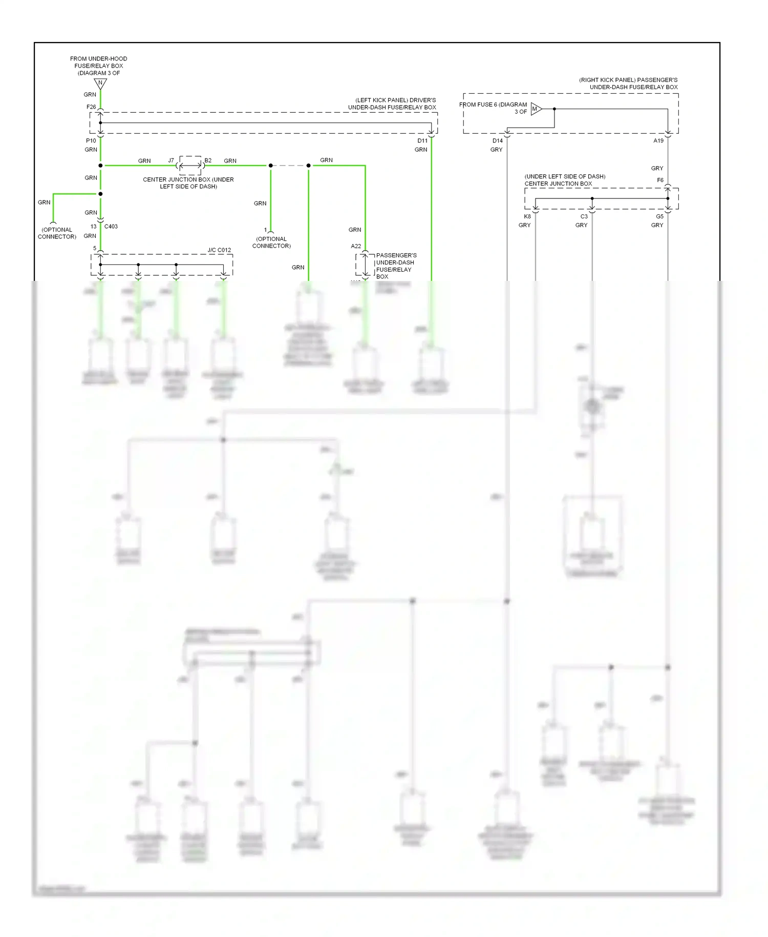 Wiring diagram hazard warning switch for Honda Crosstour I facelift (2012-2015) (2 of 5)