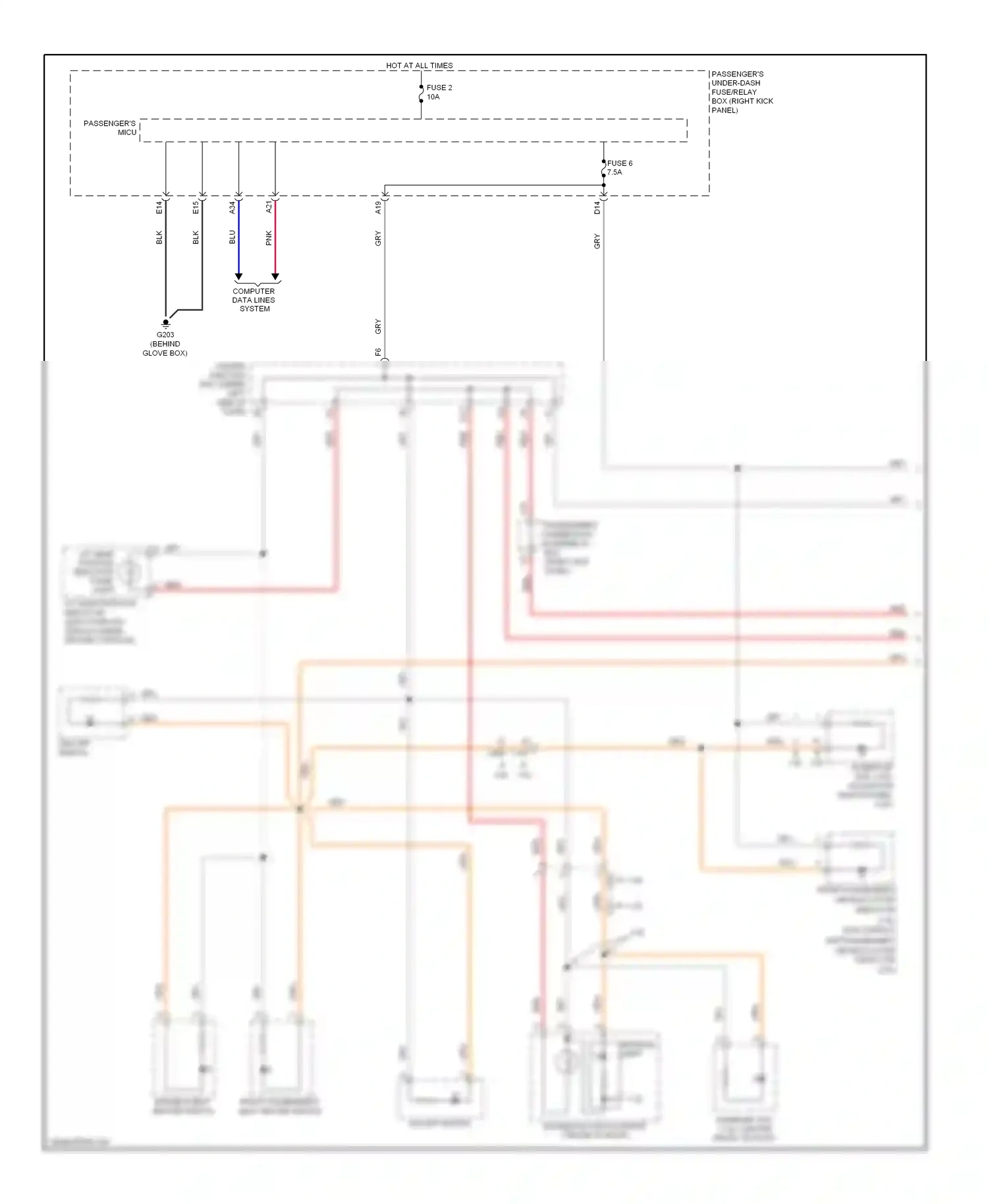 Wiring diagram interior light) for Honda Crosstour I facelift (2012-2015) (1 of 1)
