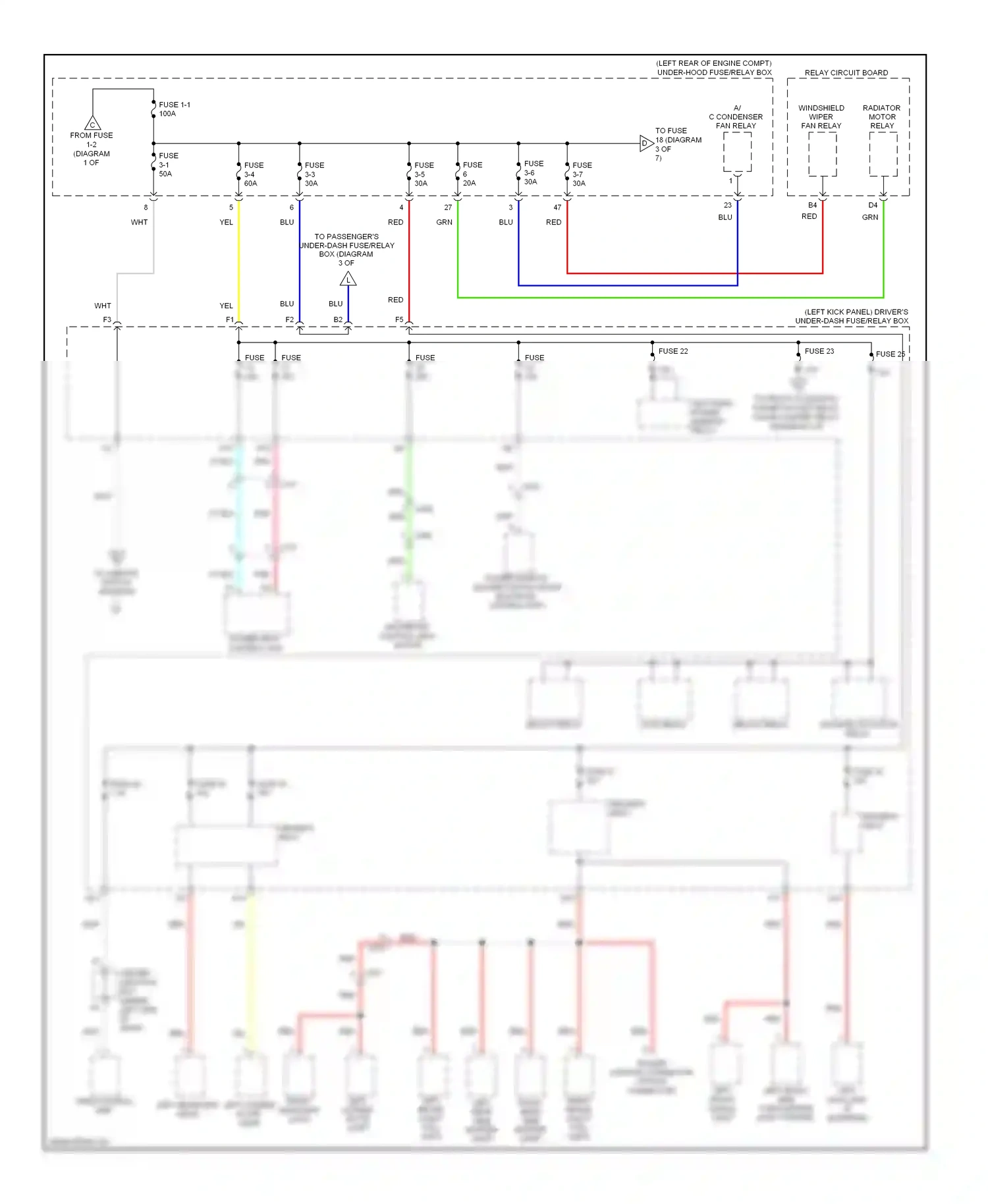 Wiring diagram left front side marker light for Honda Crosstour I facelift (2012-2015) (2 of 4)