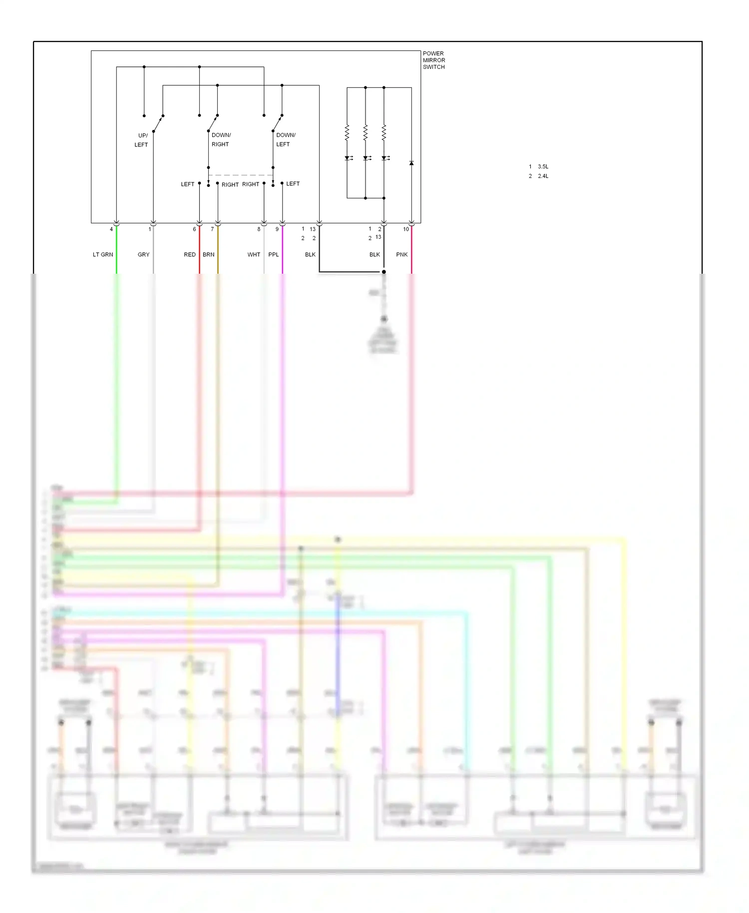 Wiring diagram left right for Honda Crosstour I facelift (2012-2015) (1 of 1)