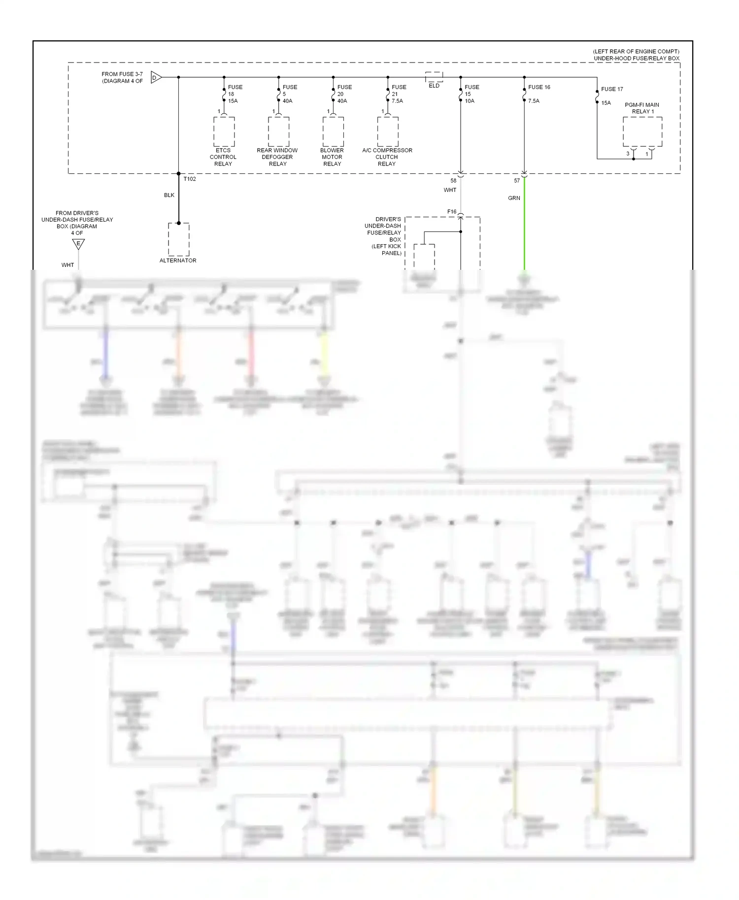 Wiring diagram multi information display unit for Honda Crosstour I facelift (2012-2015) (3 of 11)