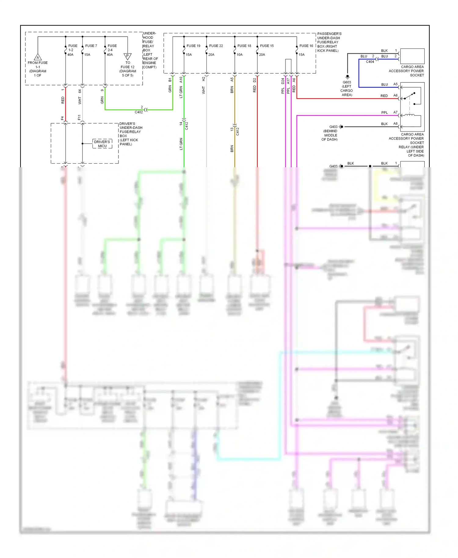 Wiring diagram multi information display unit for Honda Crosstour I facelift (2012-2015) (6 of 11)