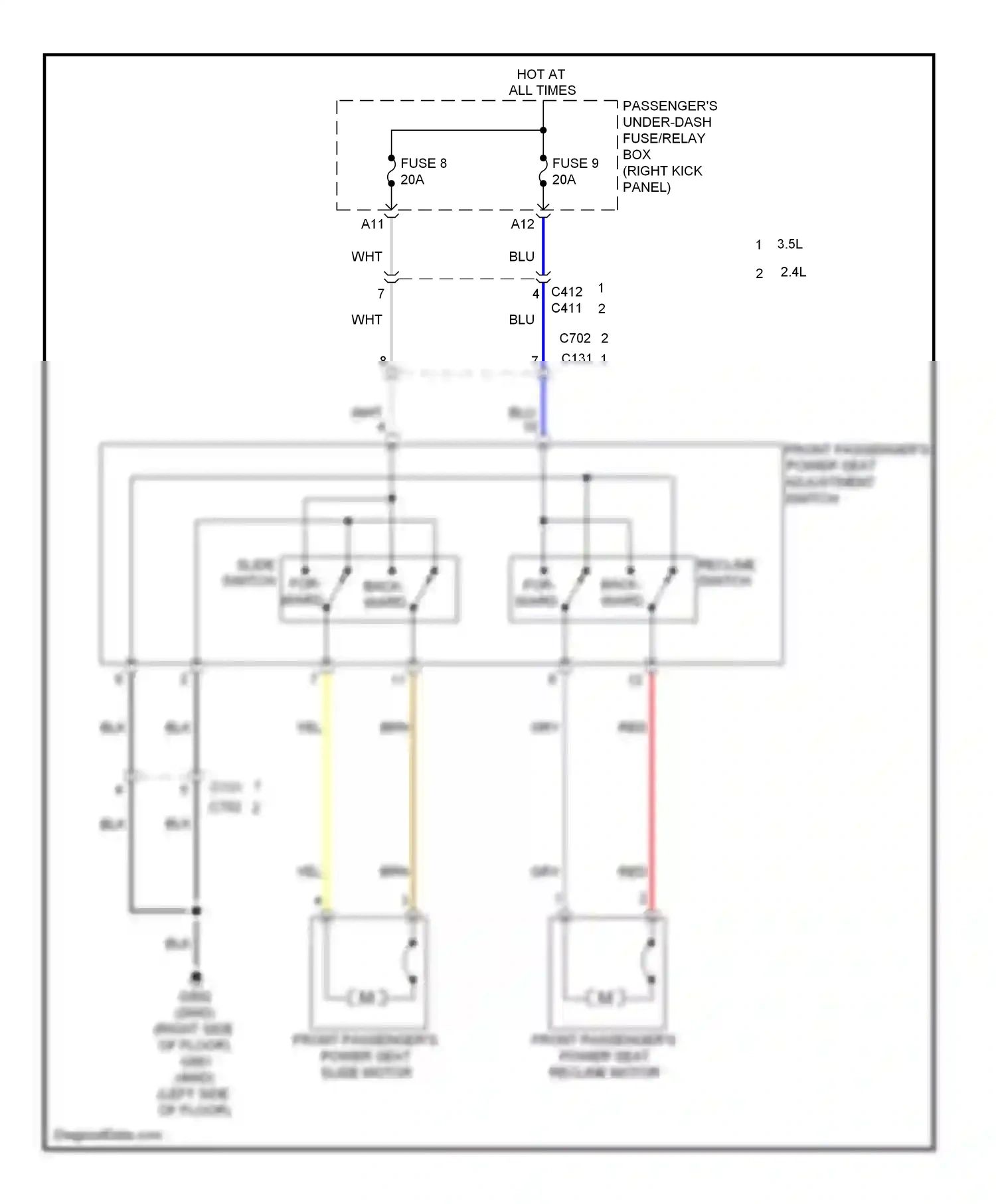 Wiring diagram red for Honda Crosstour I facelift (2012-2015) (93 of 133)