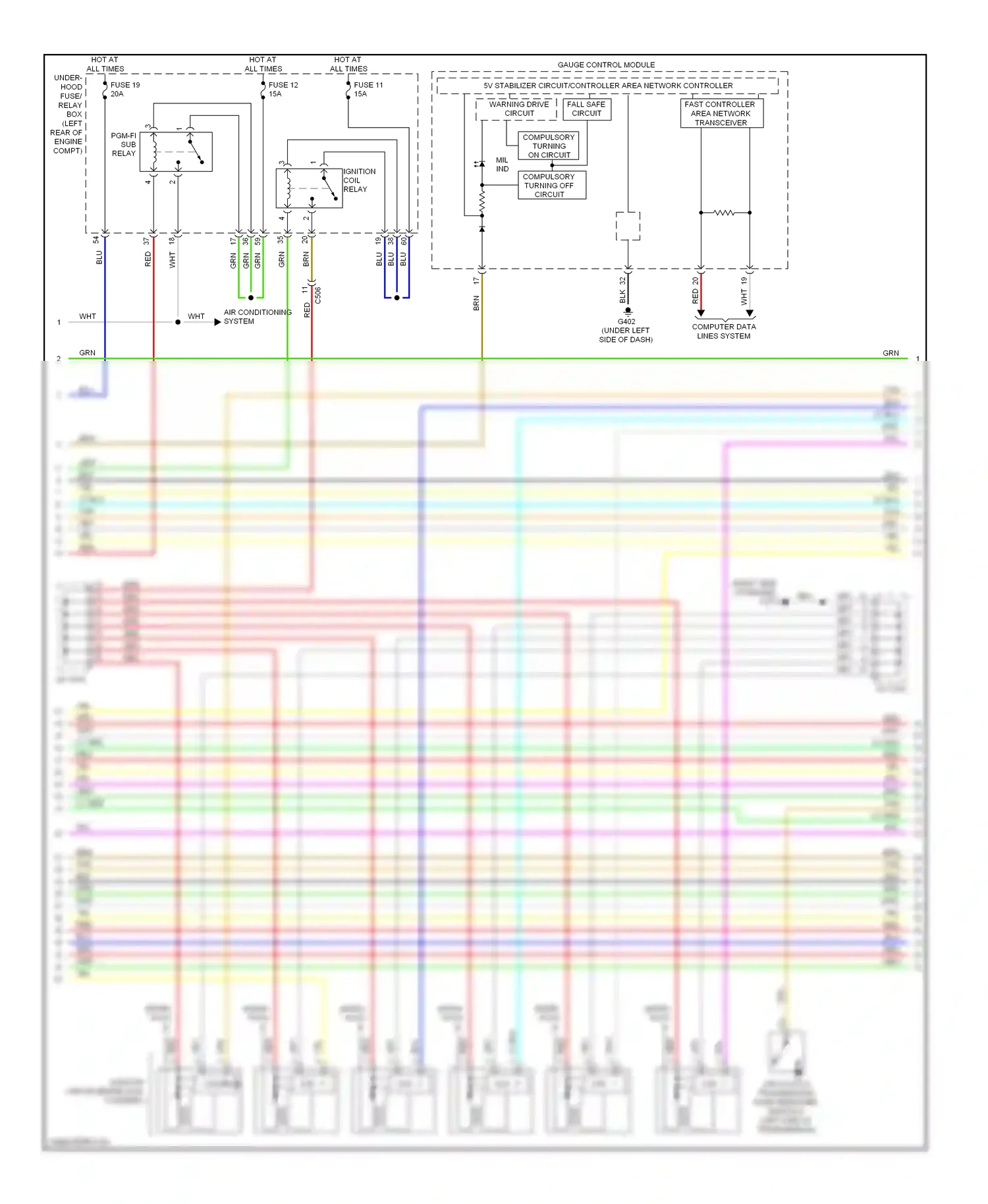 Wiring diagram spark plug for Honda Crosstour I facelift (2012-2015) (2 of 2)