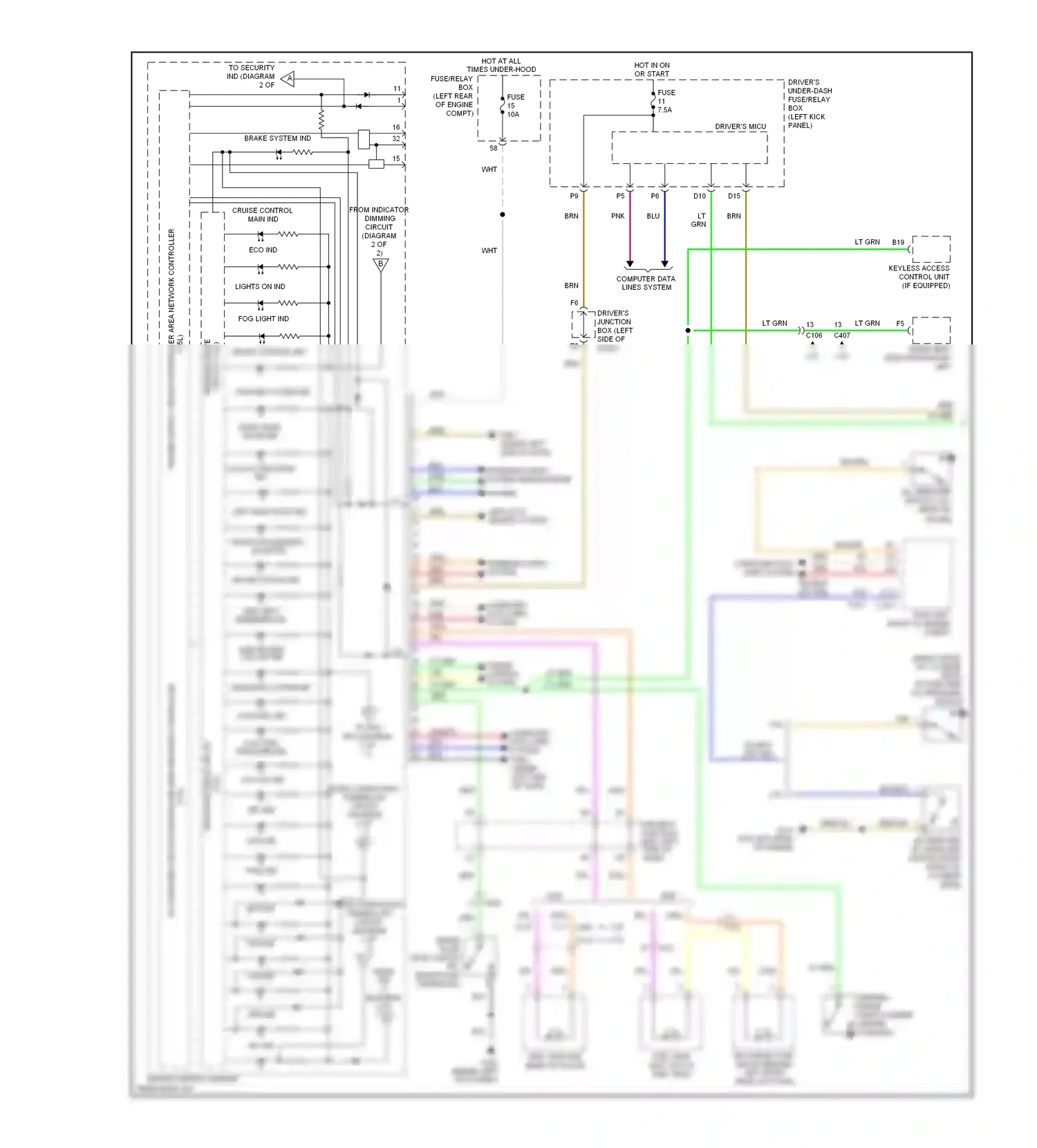 Wiring diagram starter system ind for Honda Crosstour I facelift (2012-2015) (1 of 1)