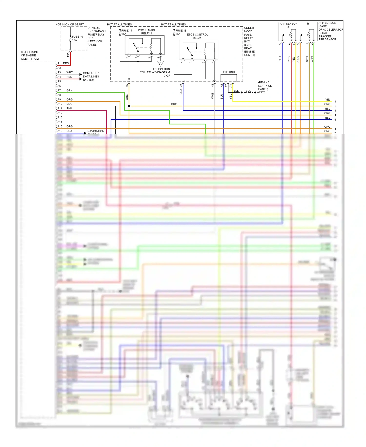 Wiring diagram starting/ charging system for Honda Crosstour I facelift (2012-2015) (3 of 4)