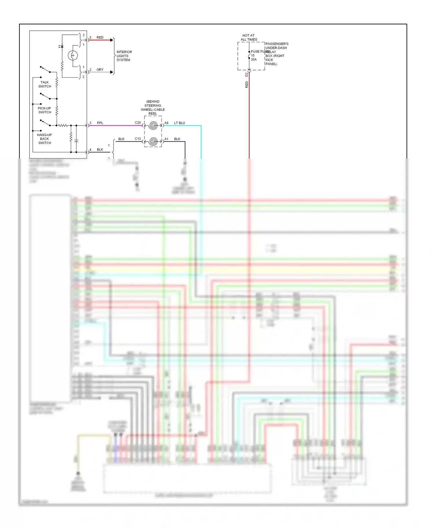 Wiring diagram talk switch for Honda Crosstour I facelift (2012-2015) (1 of 1)