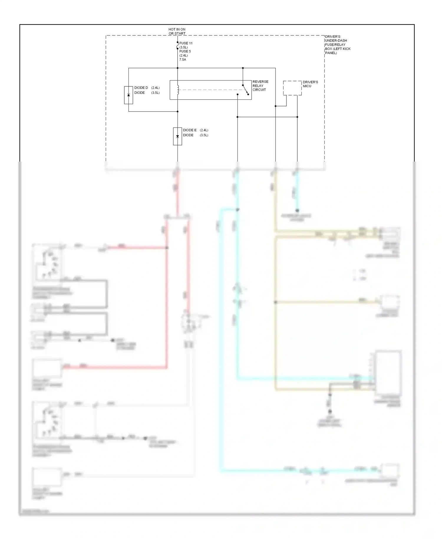 Wiring diagram transmission range switch for Honda Crosstour I facelift (2012-2015) (10 of 18)
