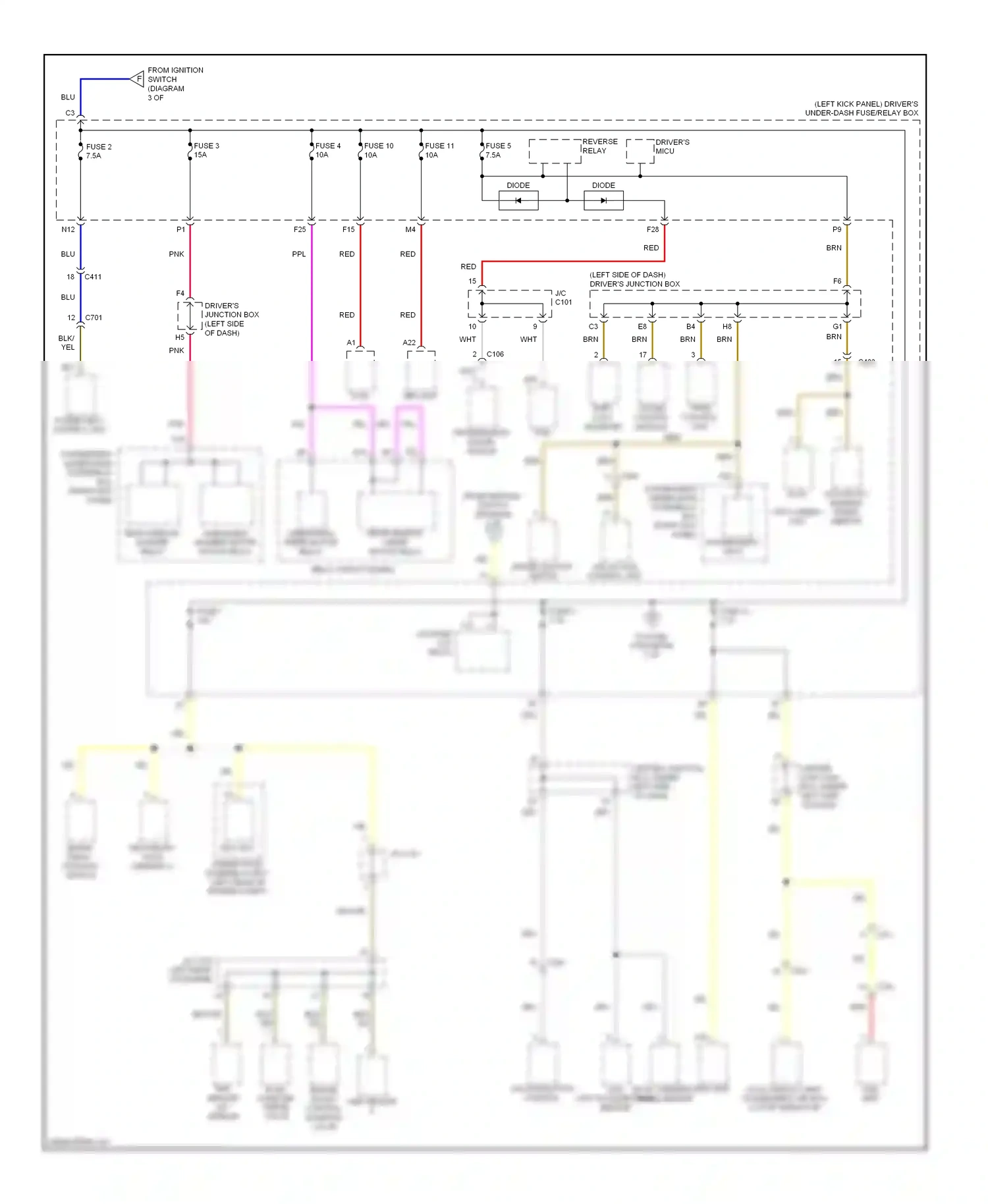 Wiring diagram transmission range switch for Honda Crosstour I facelift (2012-2015) (4 of 18)