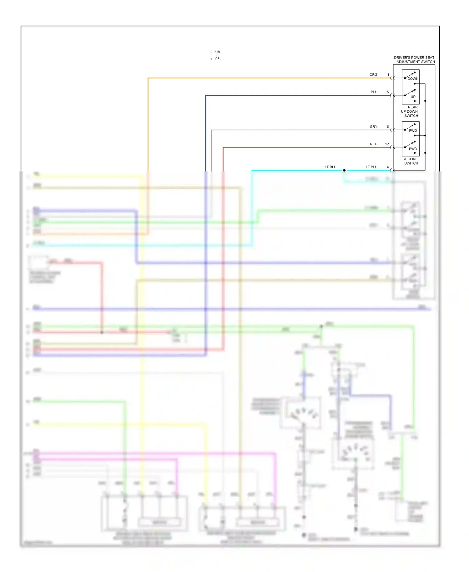 Wiring diagram transmission range switch for Honda Crosstour I facelift (2012-2015) (9 of 18)