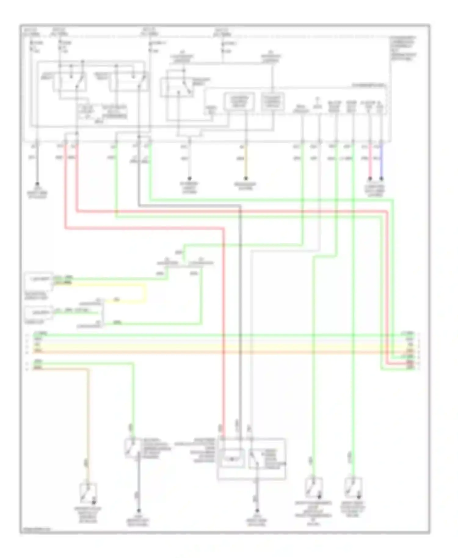 Crosstour Honda I (2009-2012): Power door locks circuit (2 of 3)