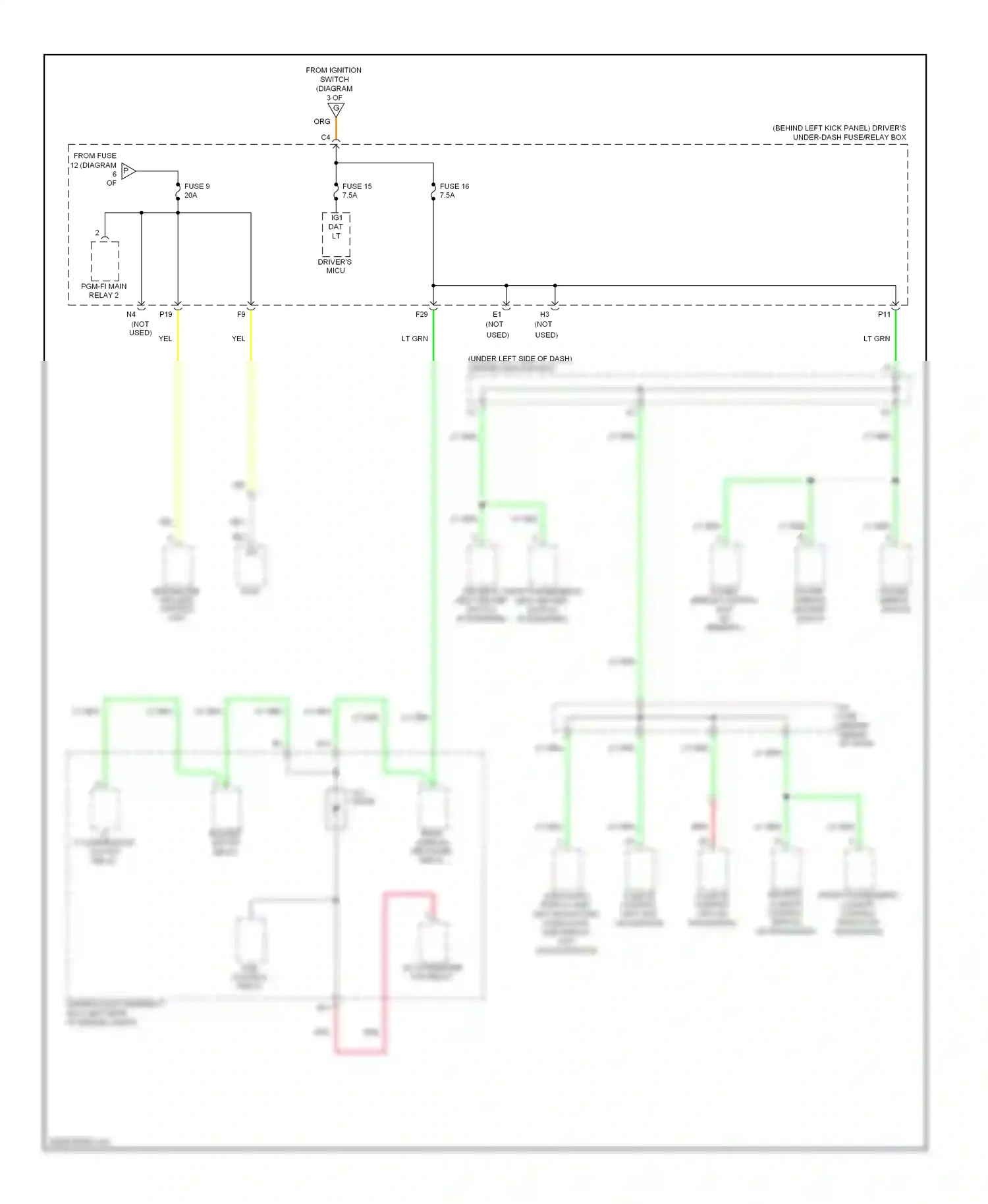 Wiring diagram a/c diode a for Honda Crosstour I (2009-2012) (4 of 4)