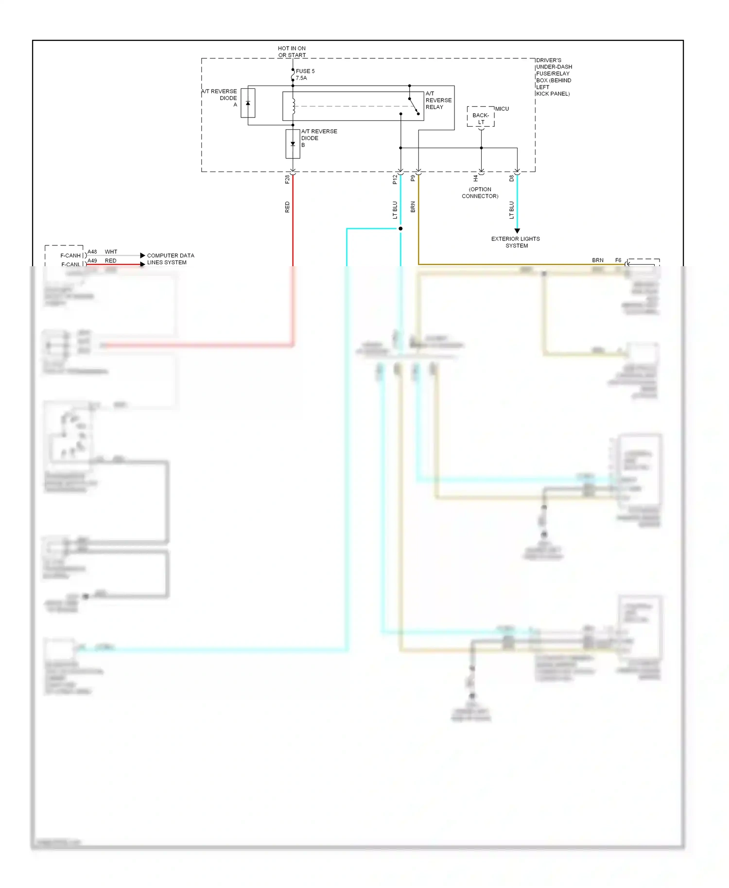 Wiring diagram a/t reverse diode b for Honda Crosstour I (2009-2012) (1 of 3)