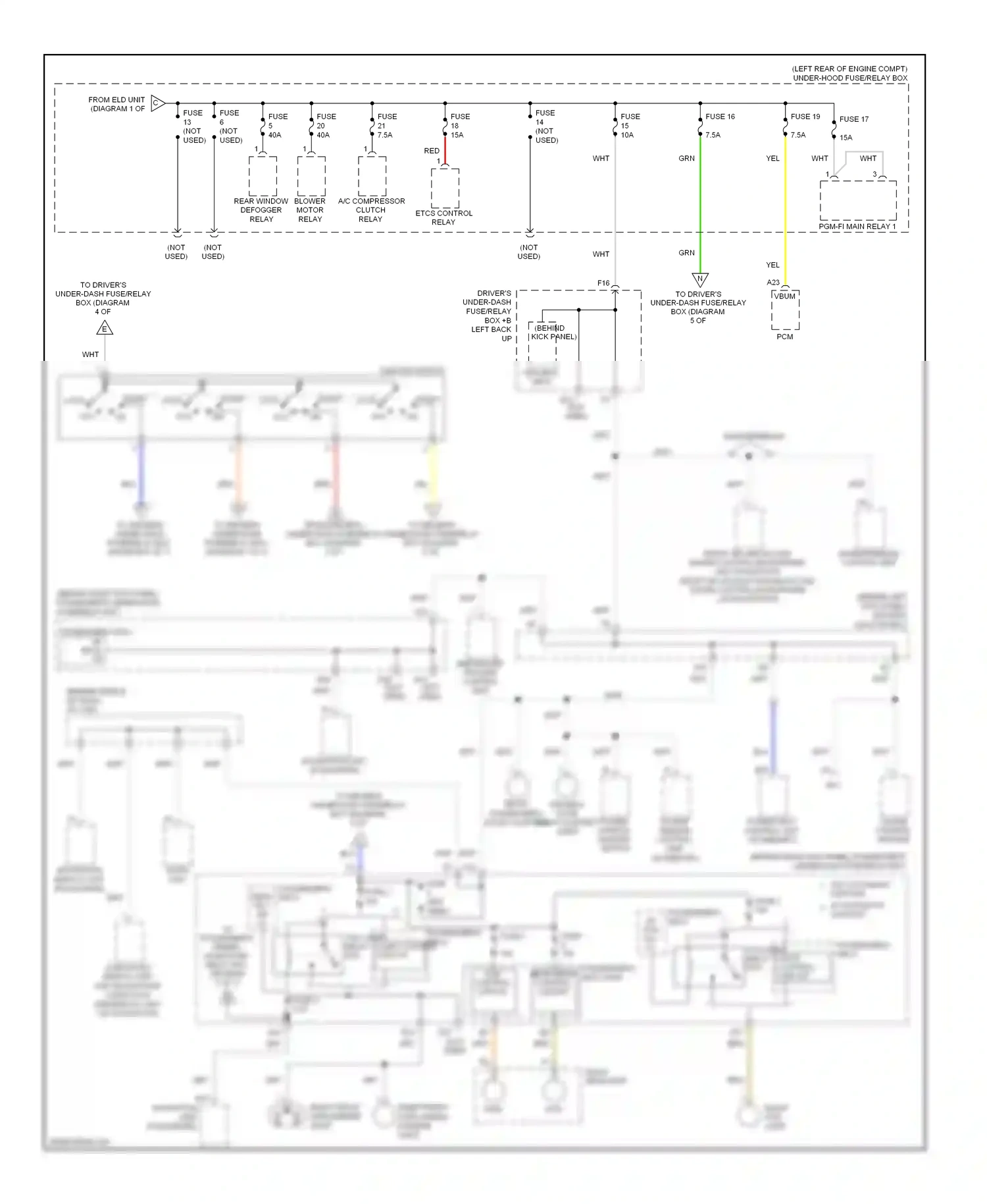 Wiring diagram +b back up for Honda Crosstour I (2009-2012) (2 of 2)