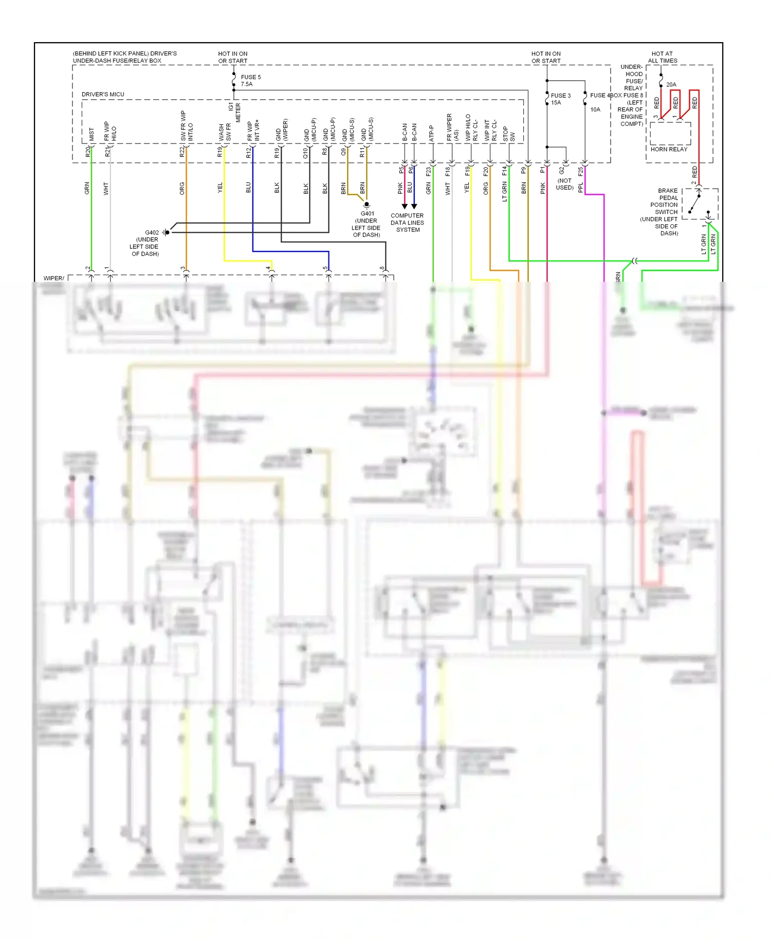 Wiring diagram b-can for Honda Crosstour I (2009-2012) (5 of 7)