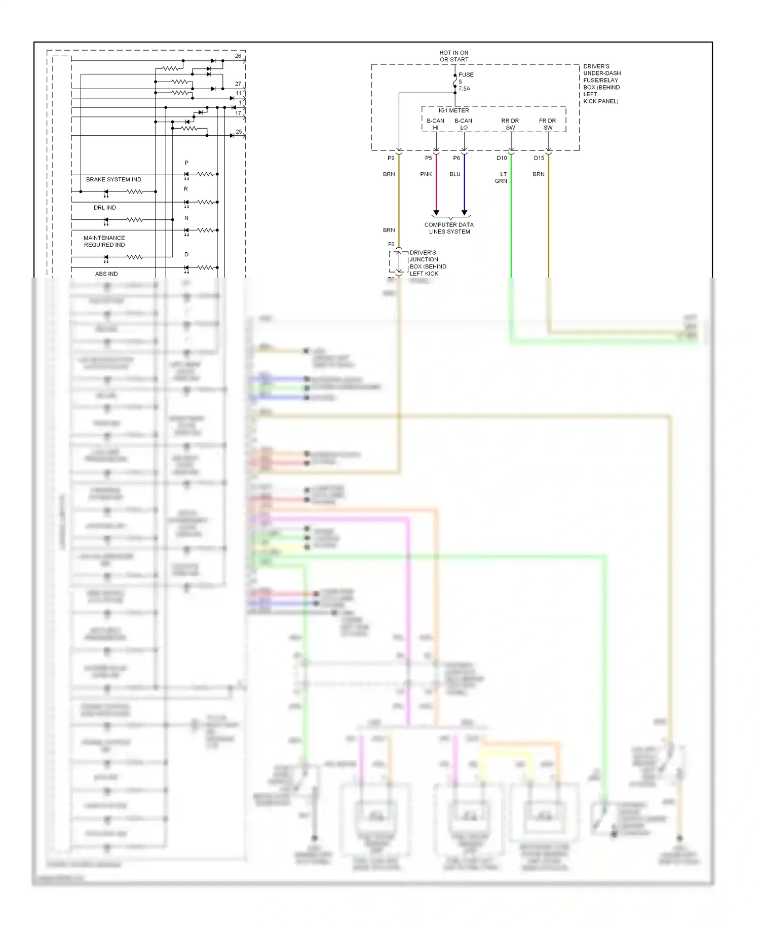 Wiring diagram blu for Honda Crosstour I (2009-2012) (26 of 83)