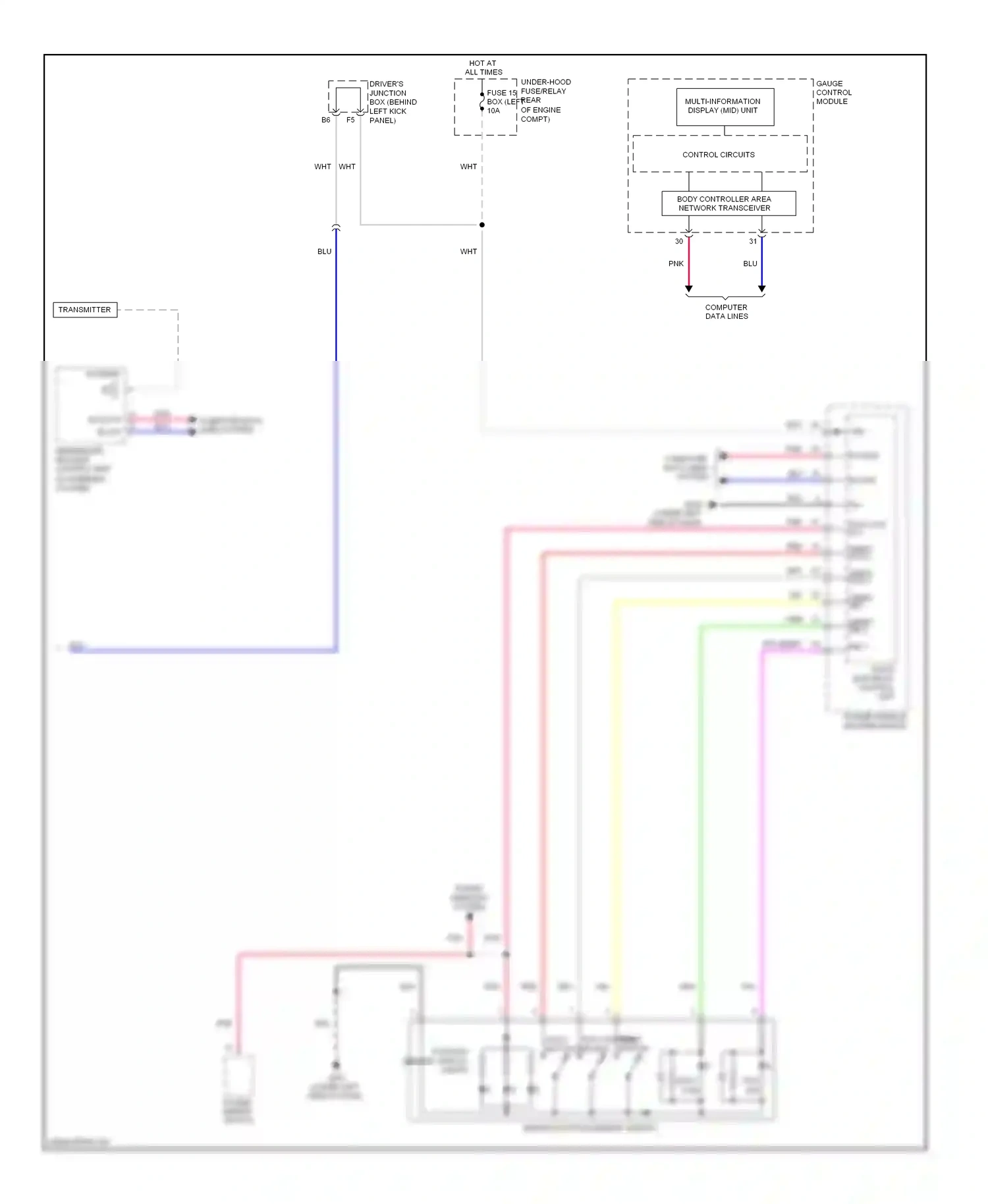 Wiring diagram computer data lines system for Honda Crosstour I (2009-2012) (30 of 58)