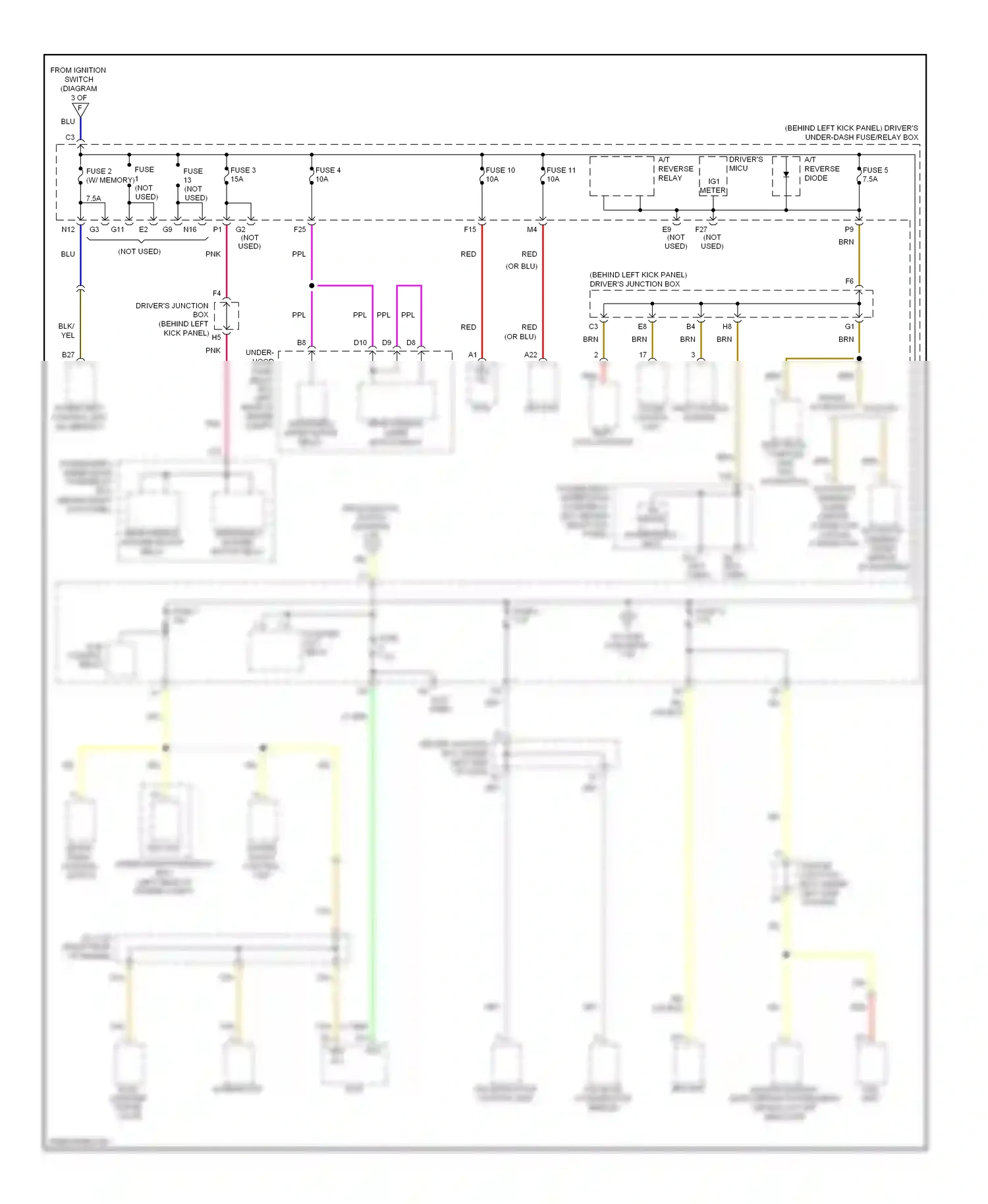 Wiring diagram engine mount control unit for Honda Crosstour I (2009-2012) (2 of 2)