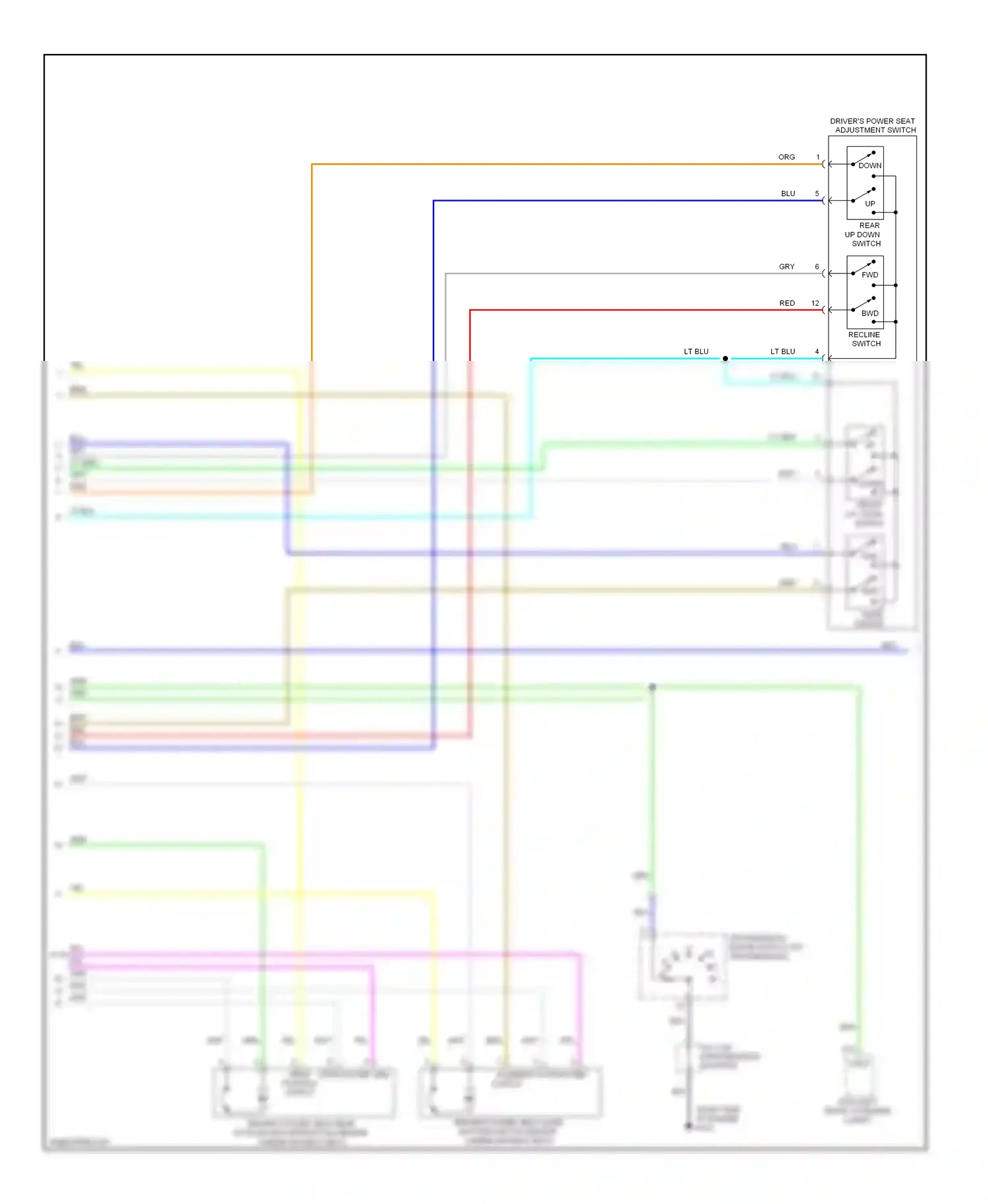 Wiring diagram front up-down switch for Honda Crosstour I (2009-2012) (1 of 1)