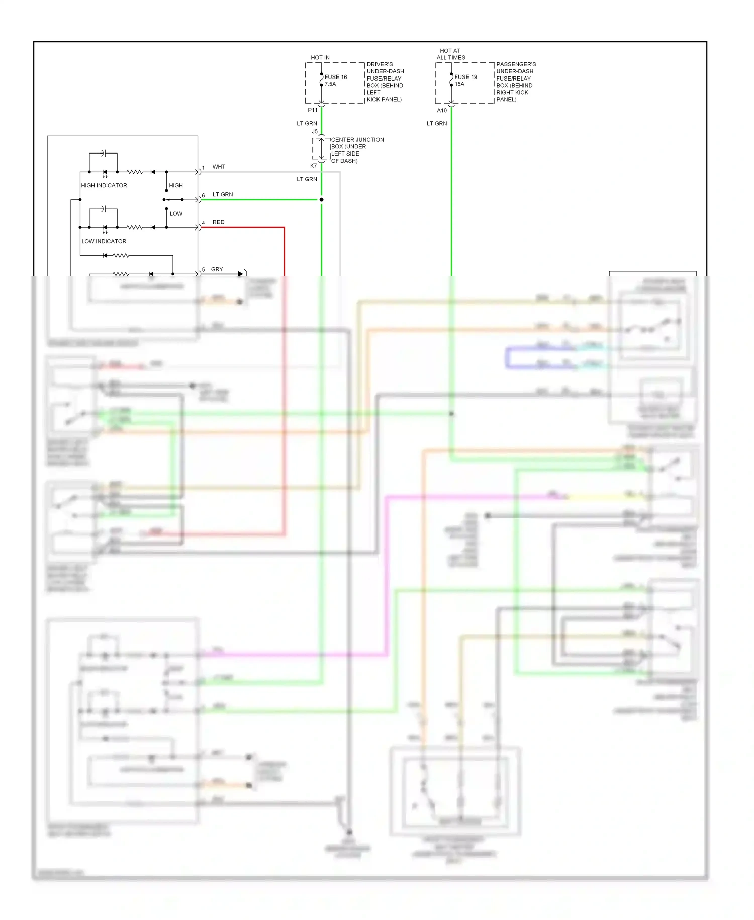 Wiring diagram high indicator for Honda Crosstour I (2009-2012) (1 of 1)