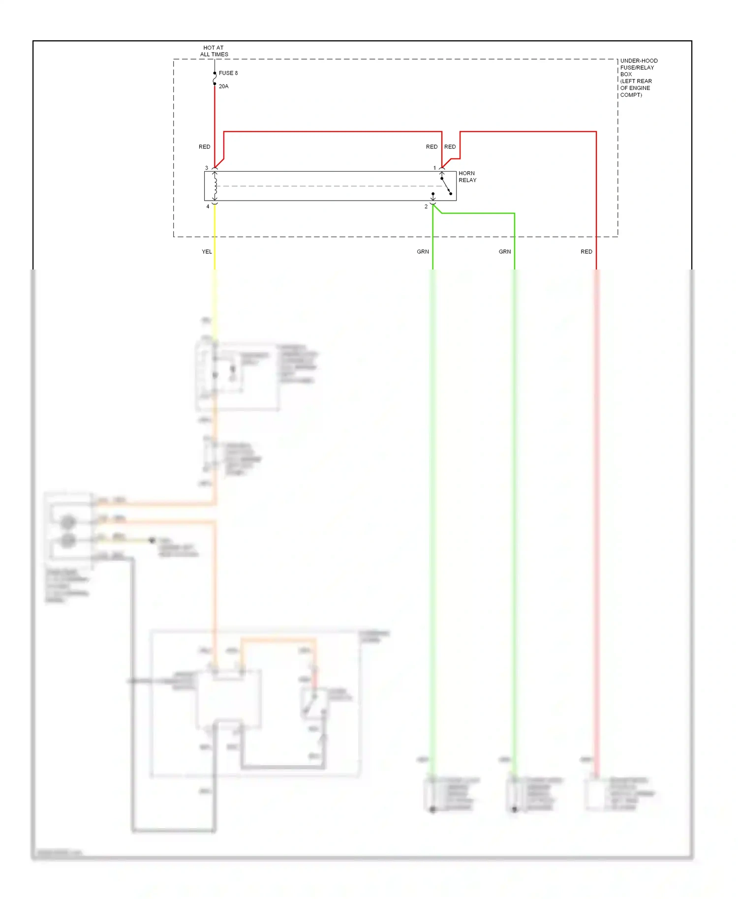 Wiring diagram horn switch for Honda Crosstour I (2009-2012) (1 of 1)