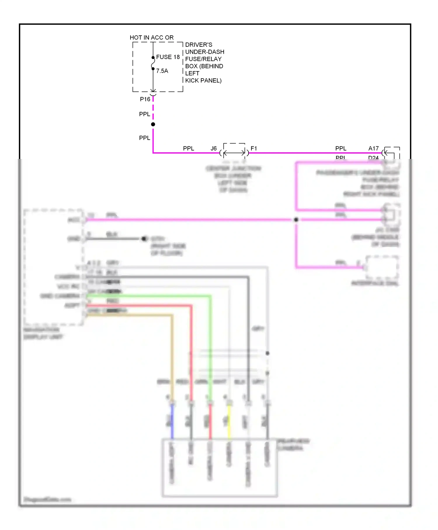 Wiring diagram interface dial for Honda Crosstour I (2009-2012) (2 of 2)