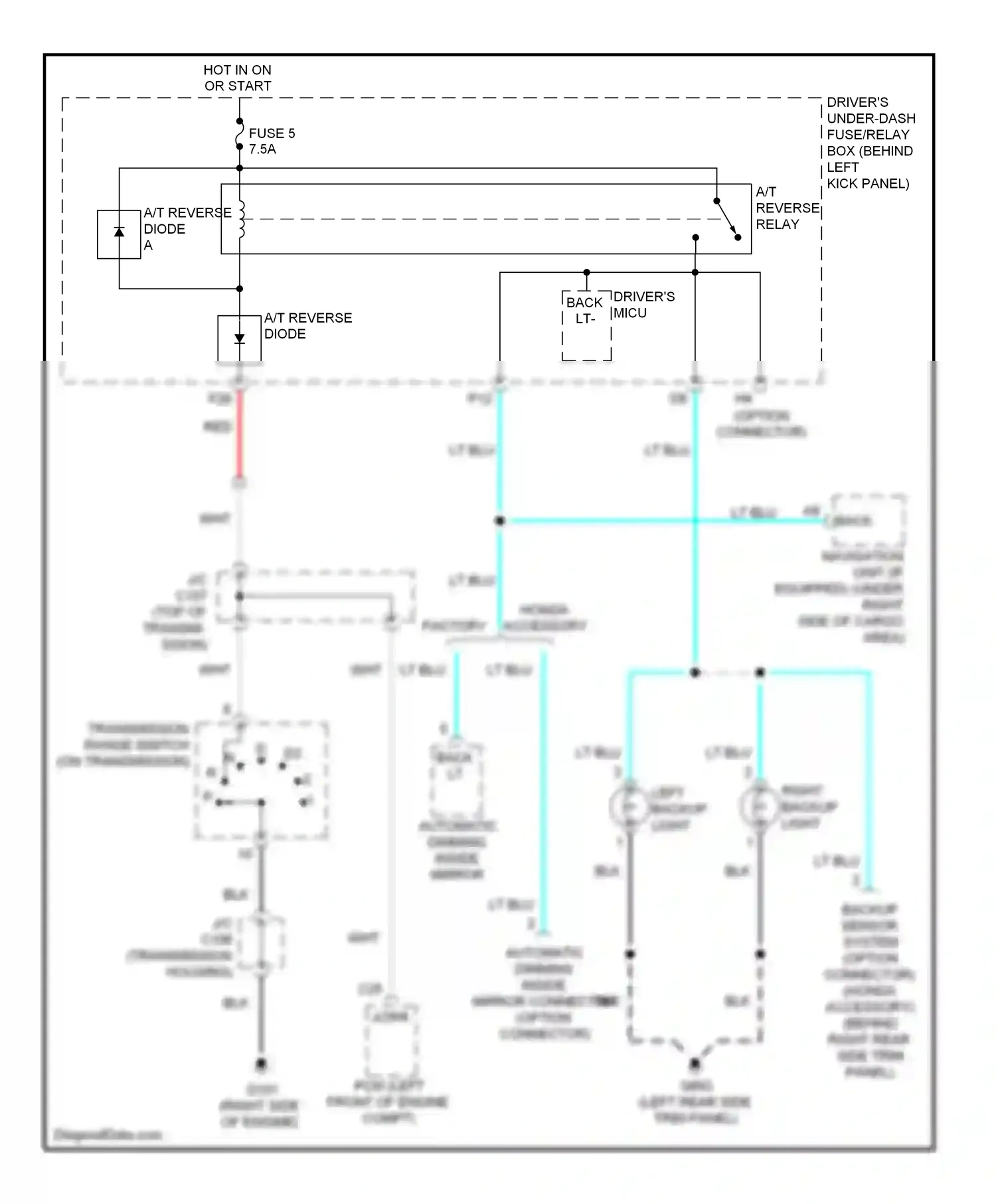 Wiring diagram lt blu for Honda Crosstour I (2009-2012) (11 of 56)