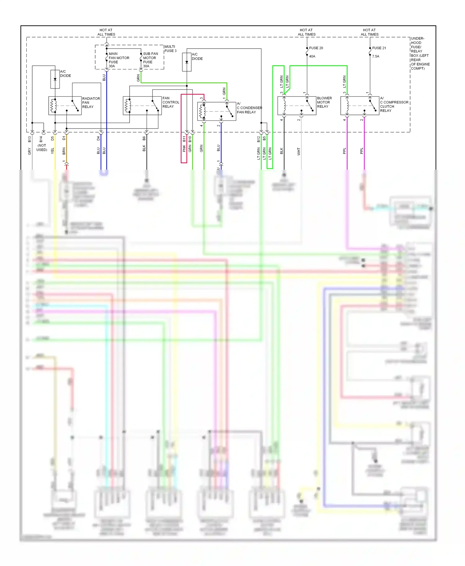 Wiring diagram mod-p for Honda Crosstour I (2009-2012) (2 of 2)