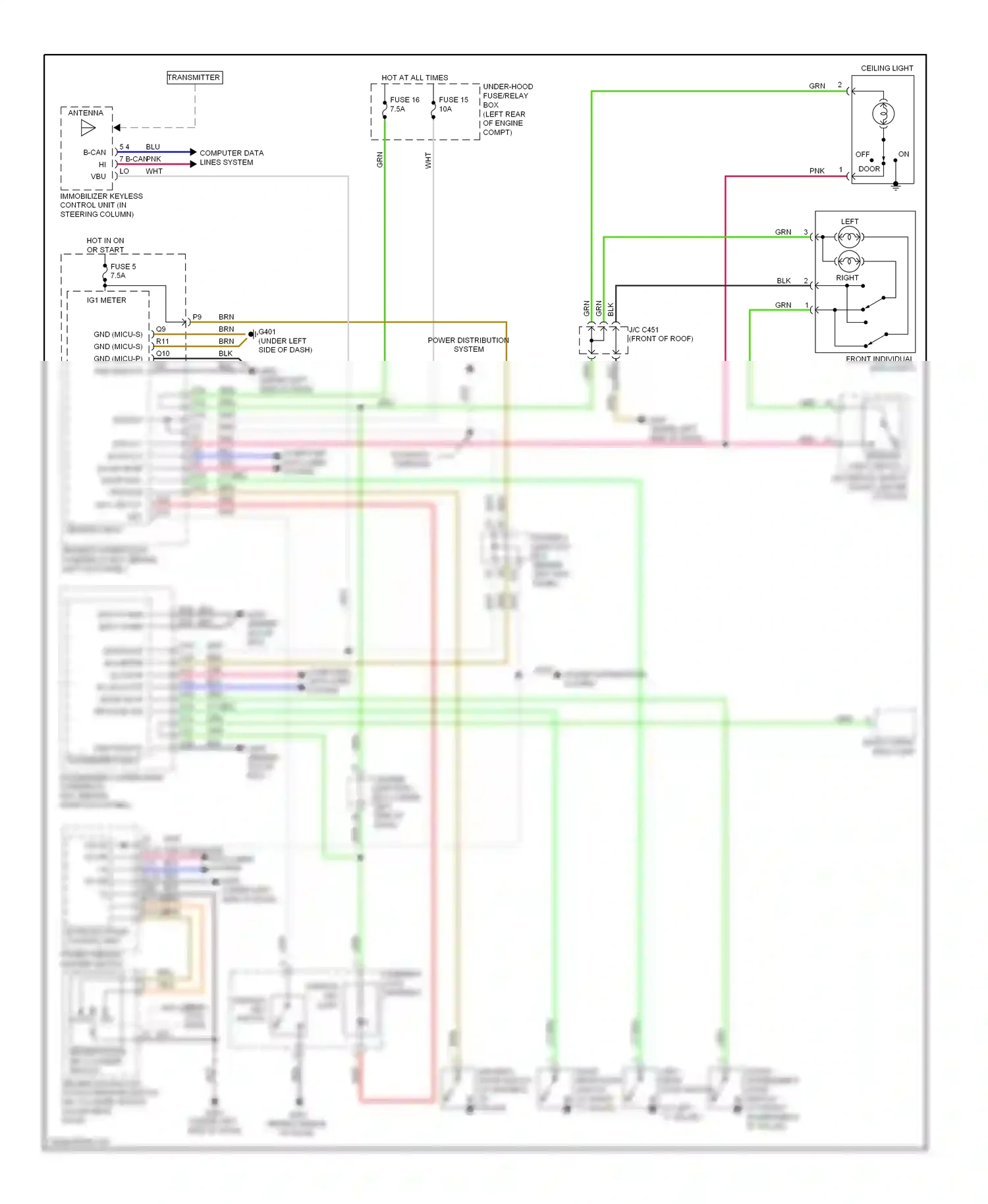 Wiring diagram pnk computer data lines system for Honda Crosstour I (2009-2012) (2 of 4)