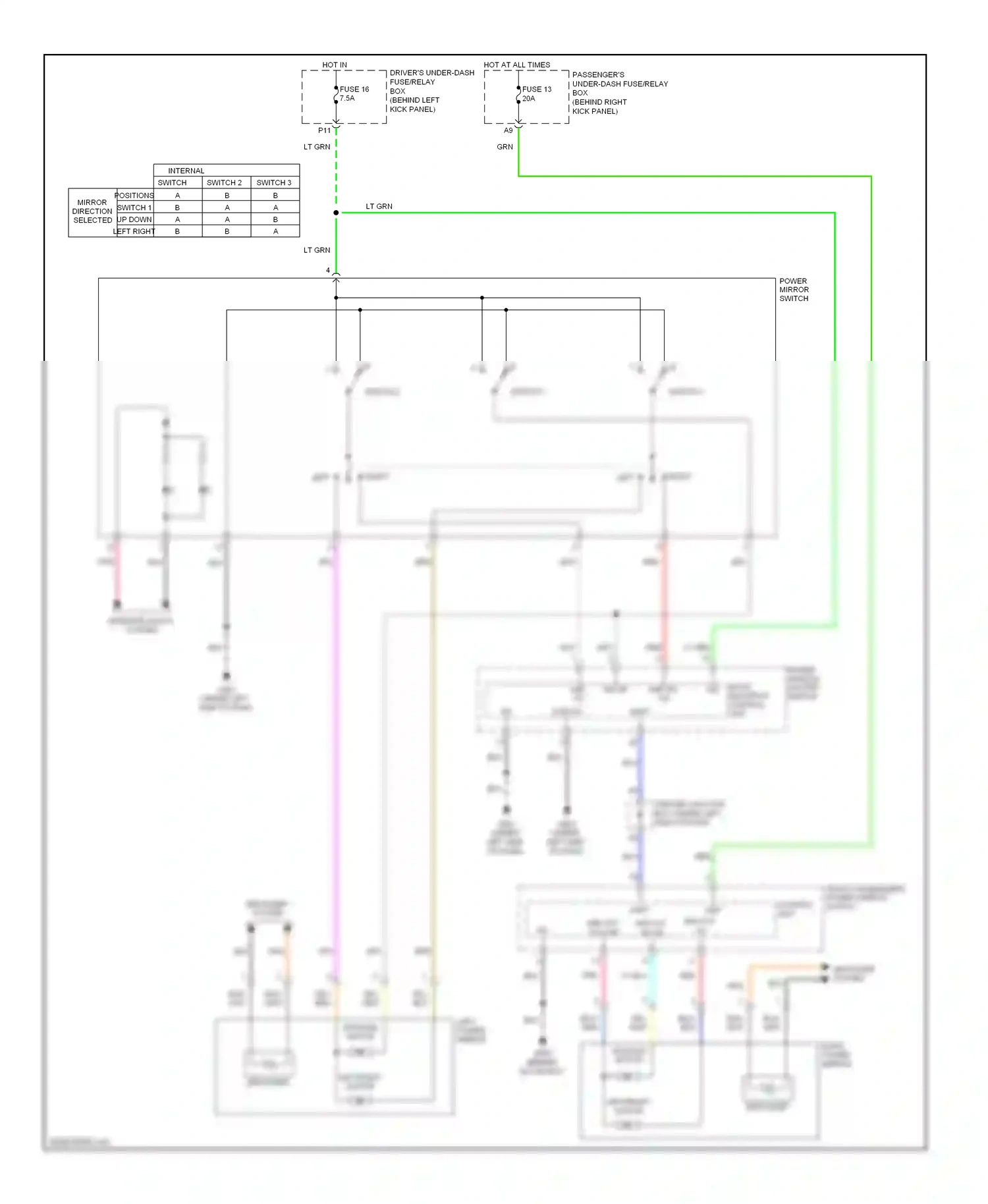 Wiring diagram power window master switch for Honda Crosstour I (2009-2012) (12 of 14)