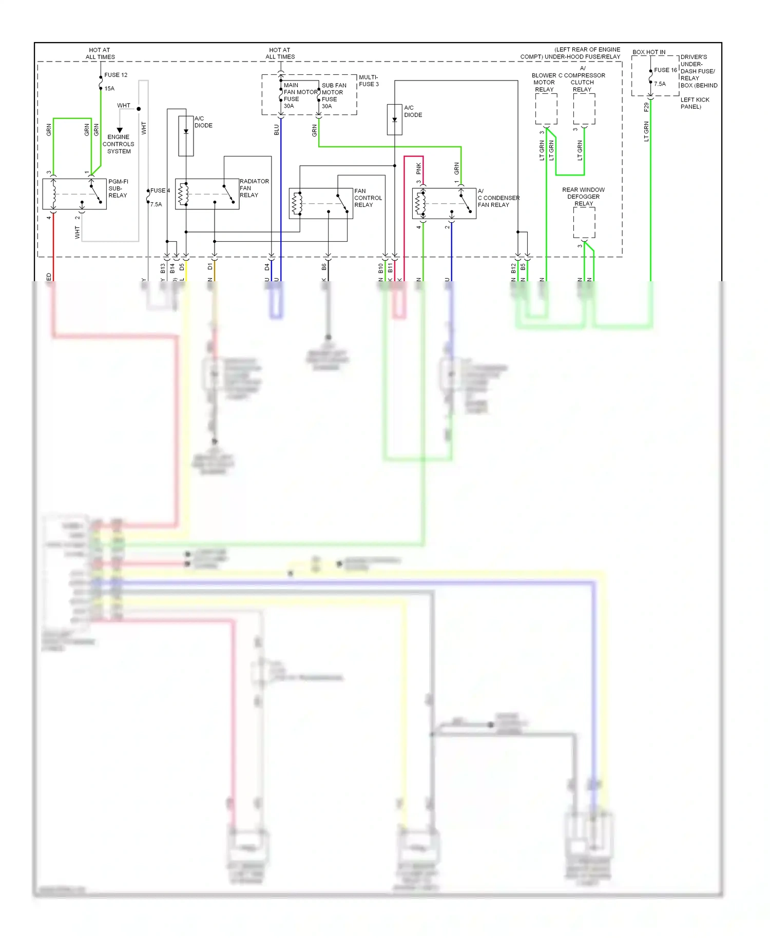 Wiring diagram red for Honda Crosstour I (2009-2012) (13 of 91)