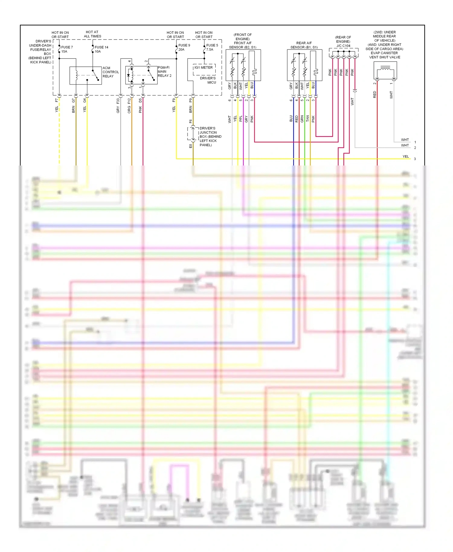 Wiring diagram remote starting control unit for Honda Crosstour I (2009-2012) (1 of 1)