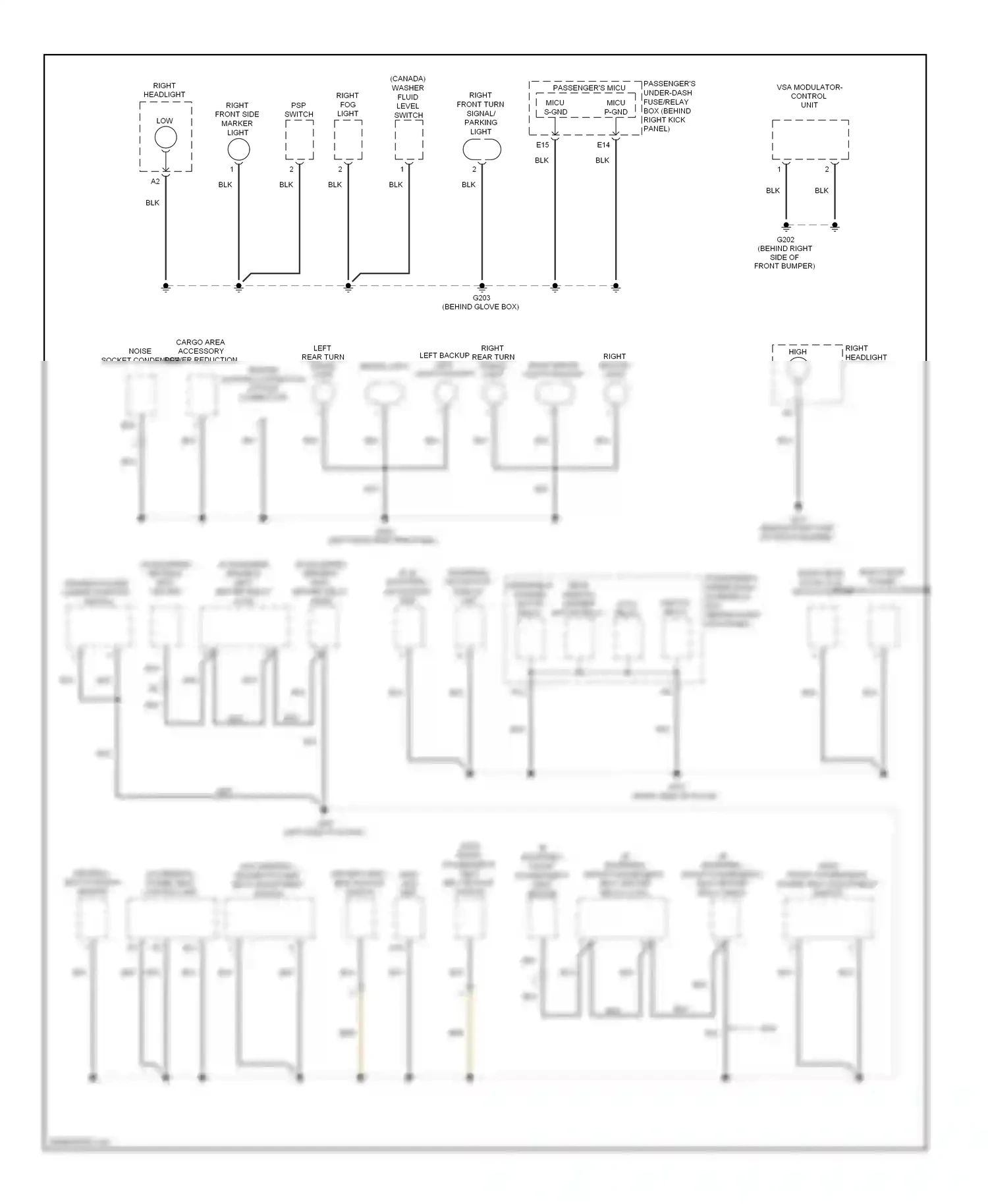 Wiring diagram right front side marker light for Honda Crosstour I (2009-2012) (1 of 1)