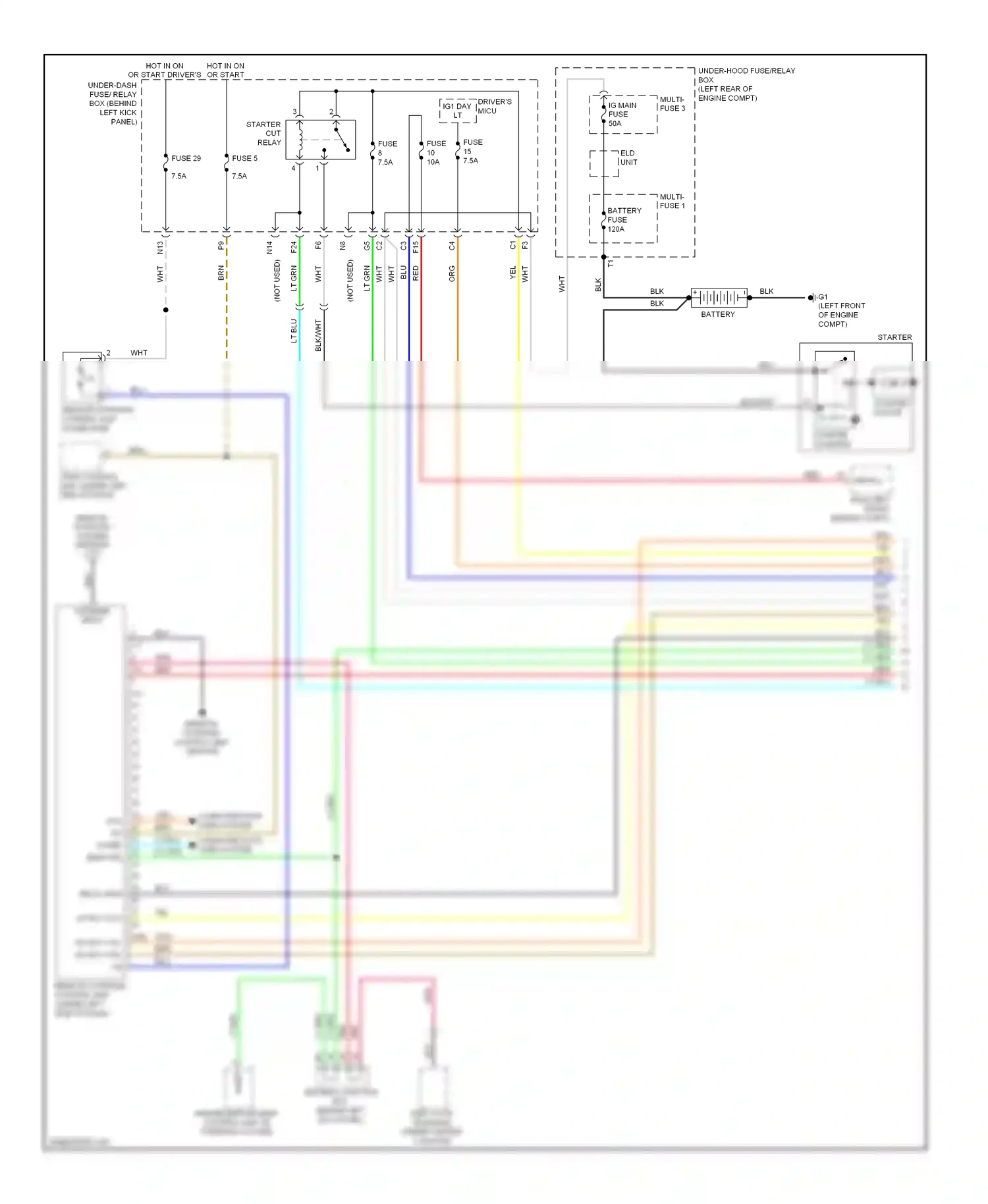 Wiring diagram s-net for Honda Crosstour I (2009-2012) (2 of 3)