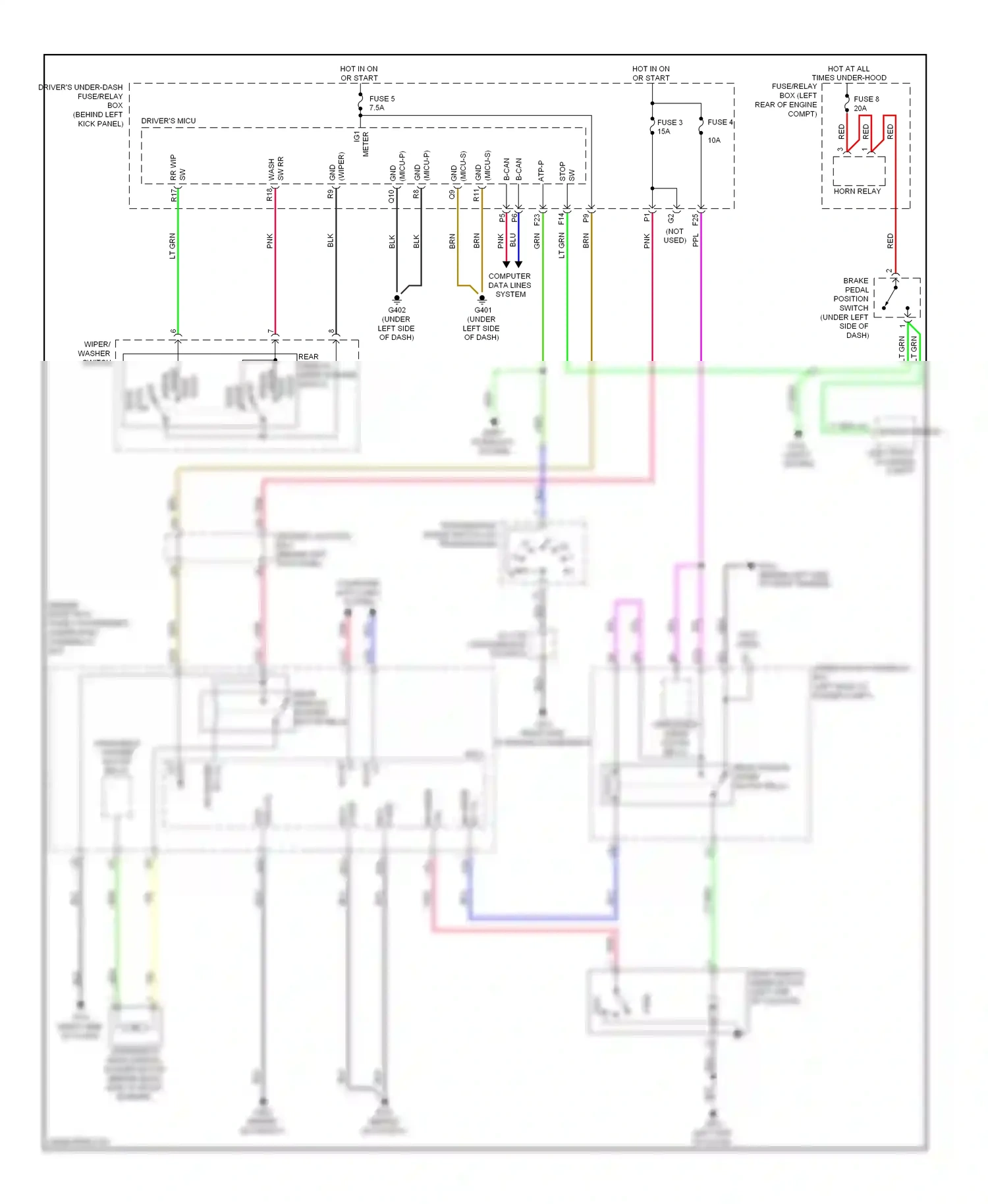 Wiring diagram shift interlock system for Honda Crosstour I (2009-2012) (4 of 4)