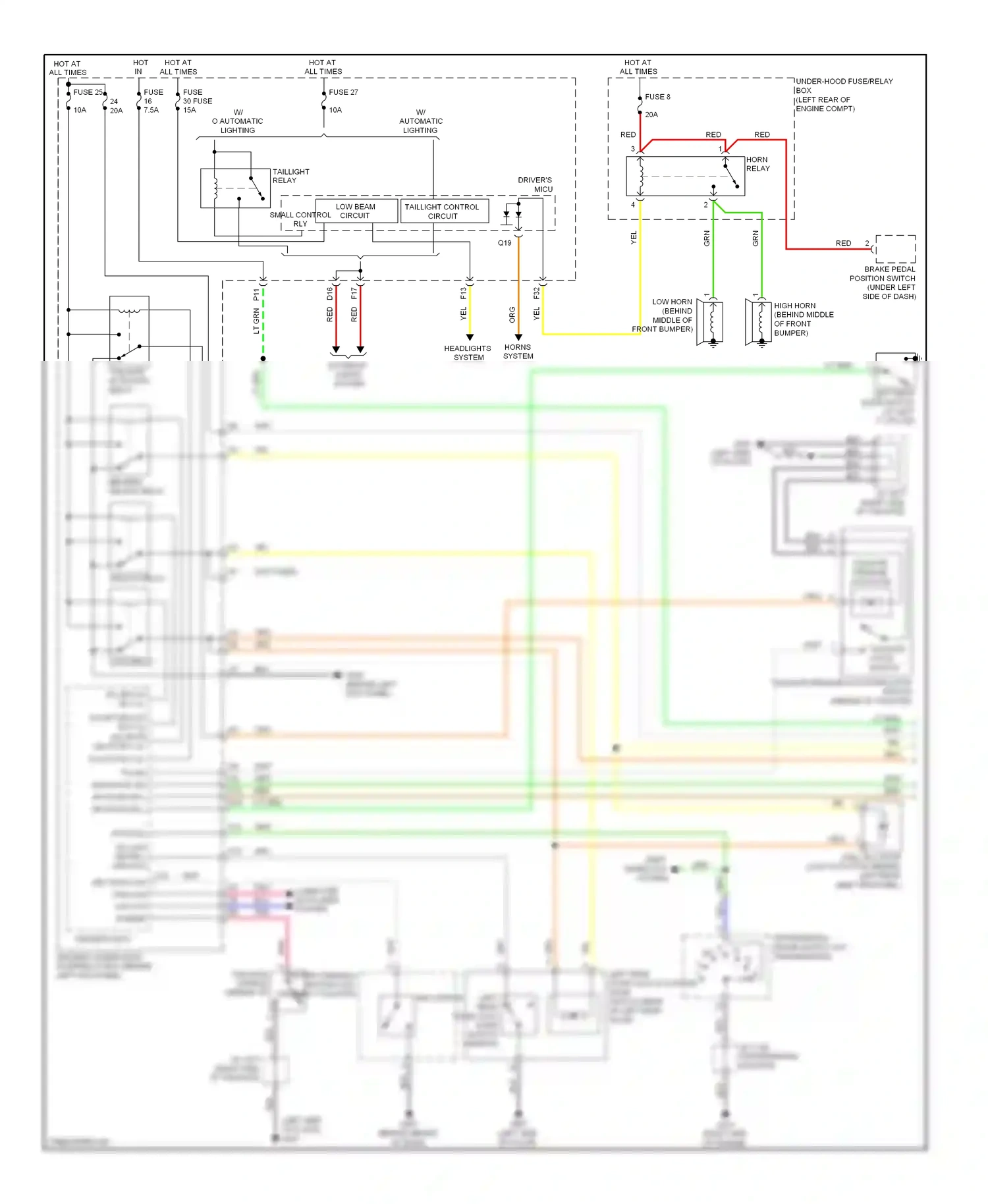 Wiring diagram shift interlock system for Honda Crosstour I (2009-2012) (1 of 4)